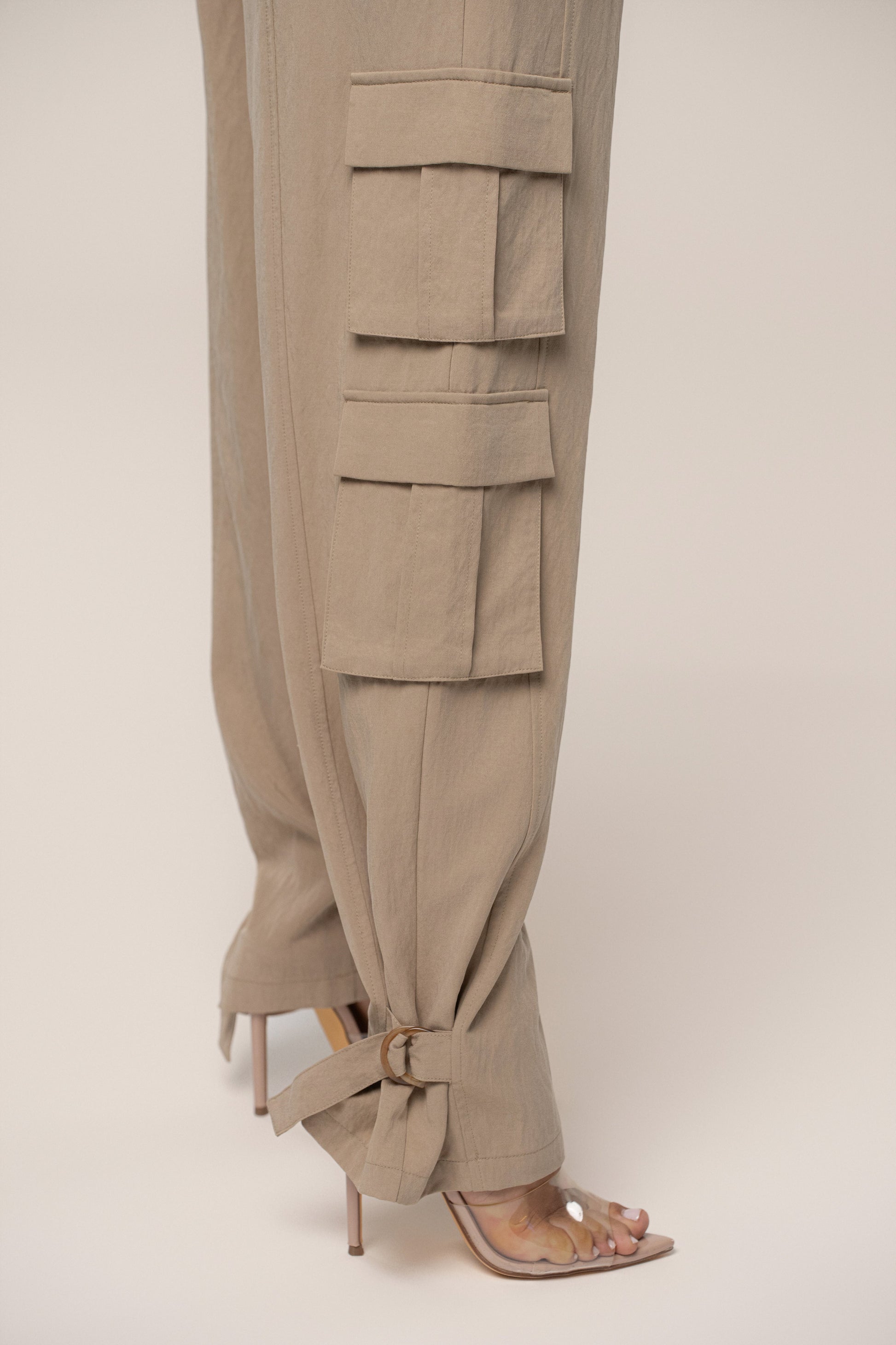 Tan Boundless Belted Cargo Pants JLUXLABEL