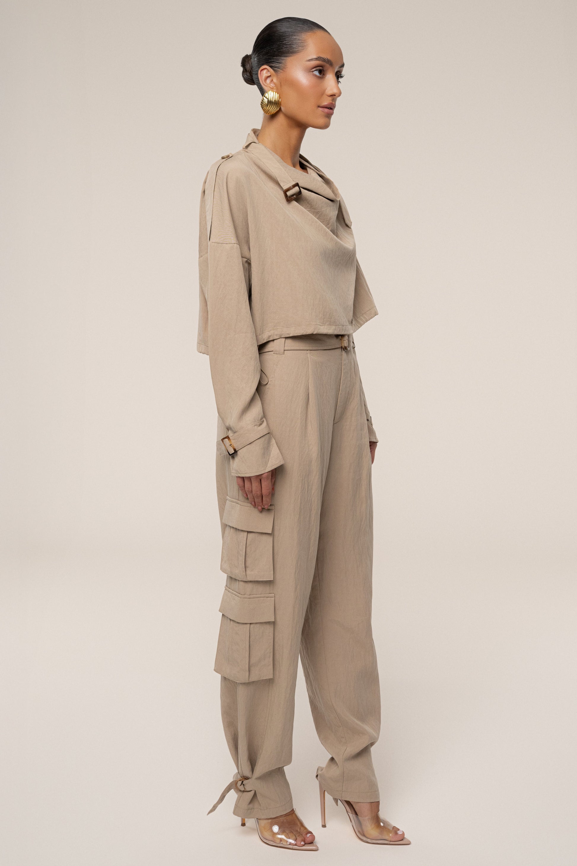 Beige Wanderlust Crop Top JLUXLABEL