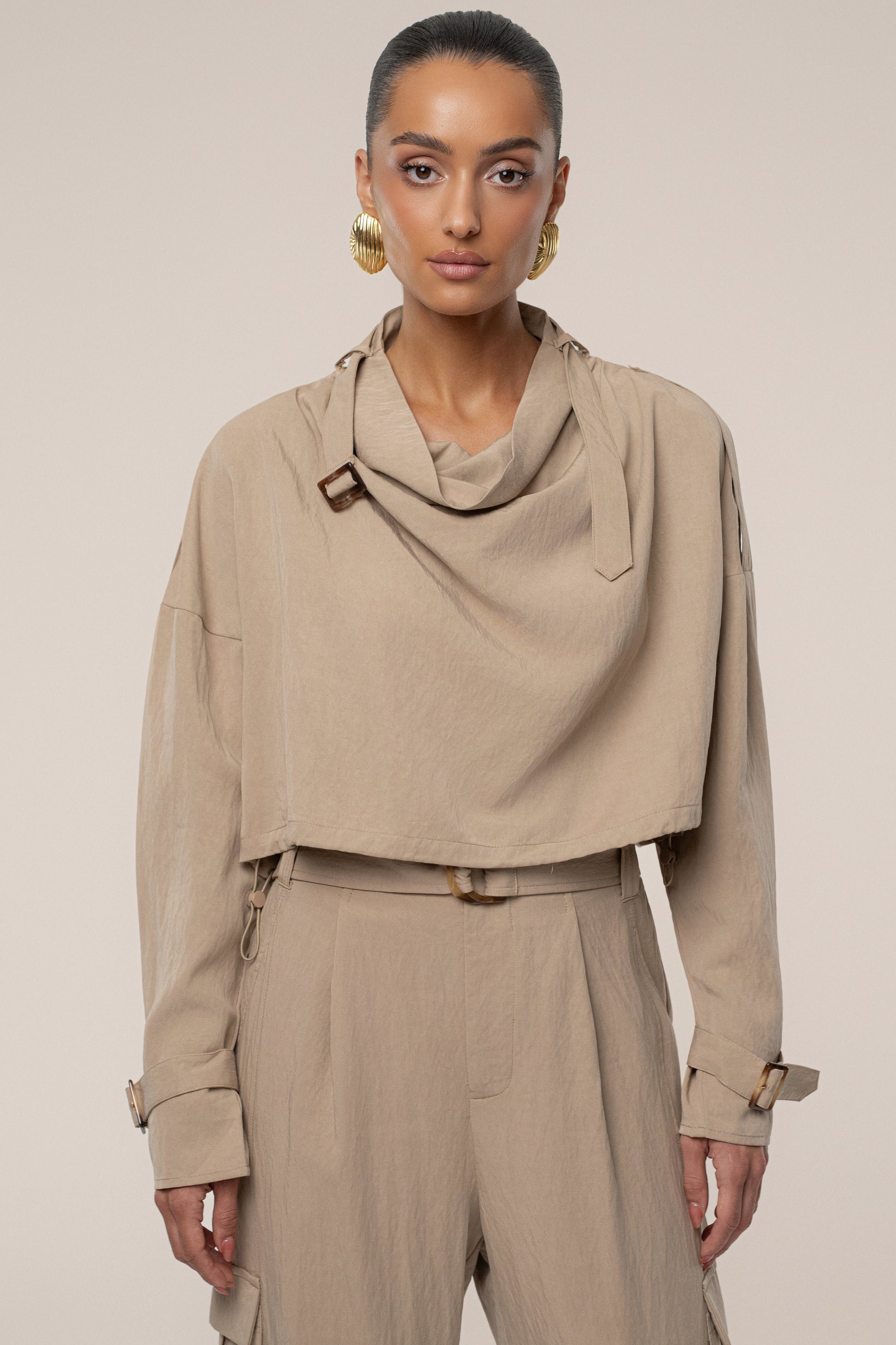Beige Wanderlust Crop Top JLUXLABEL