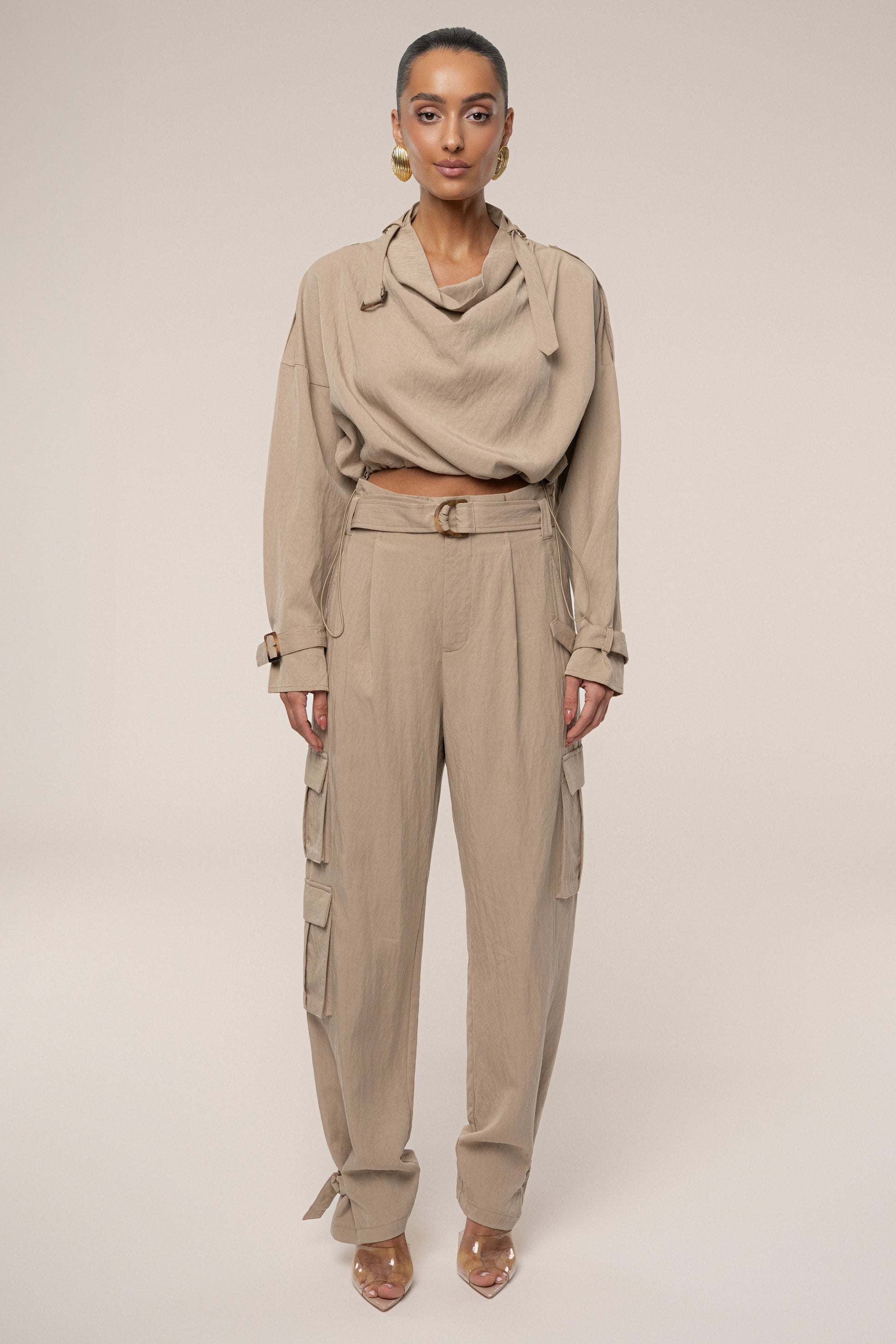 Beige Wanderlust Crop Top JLUXLABEL
