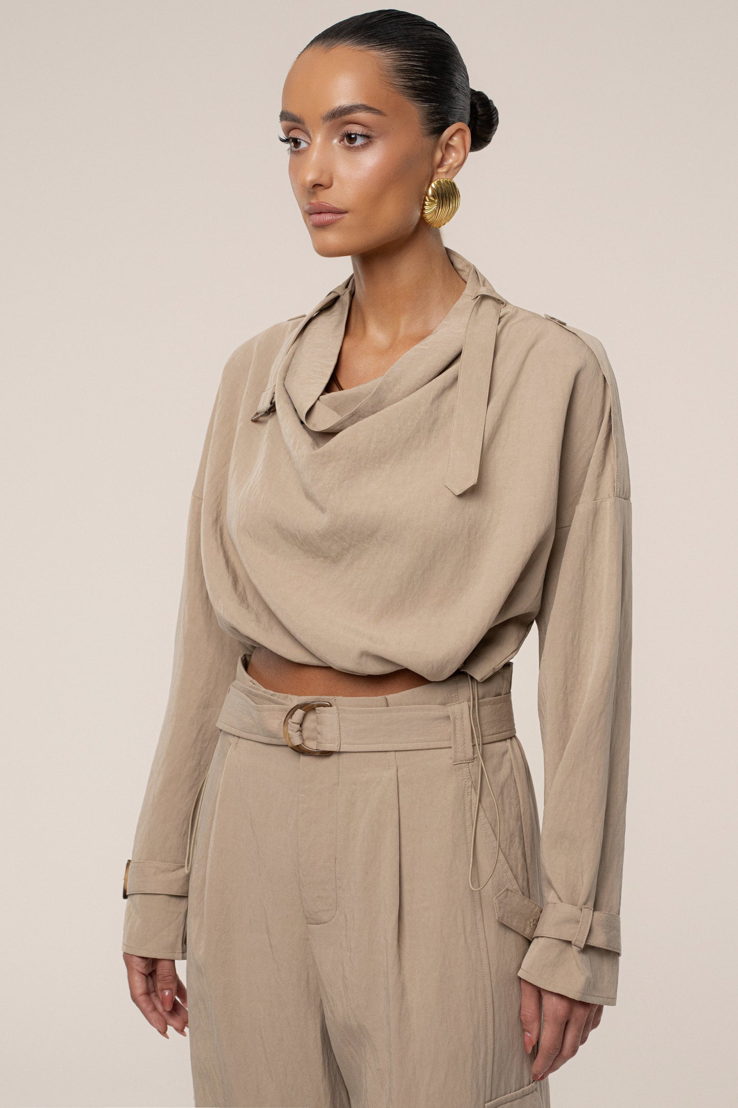 Beige Wanderlust Crop Top JLUXLABEL
