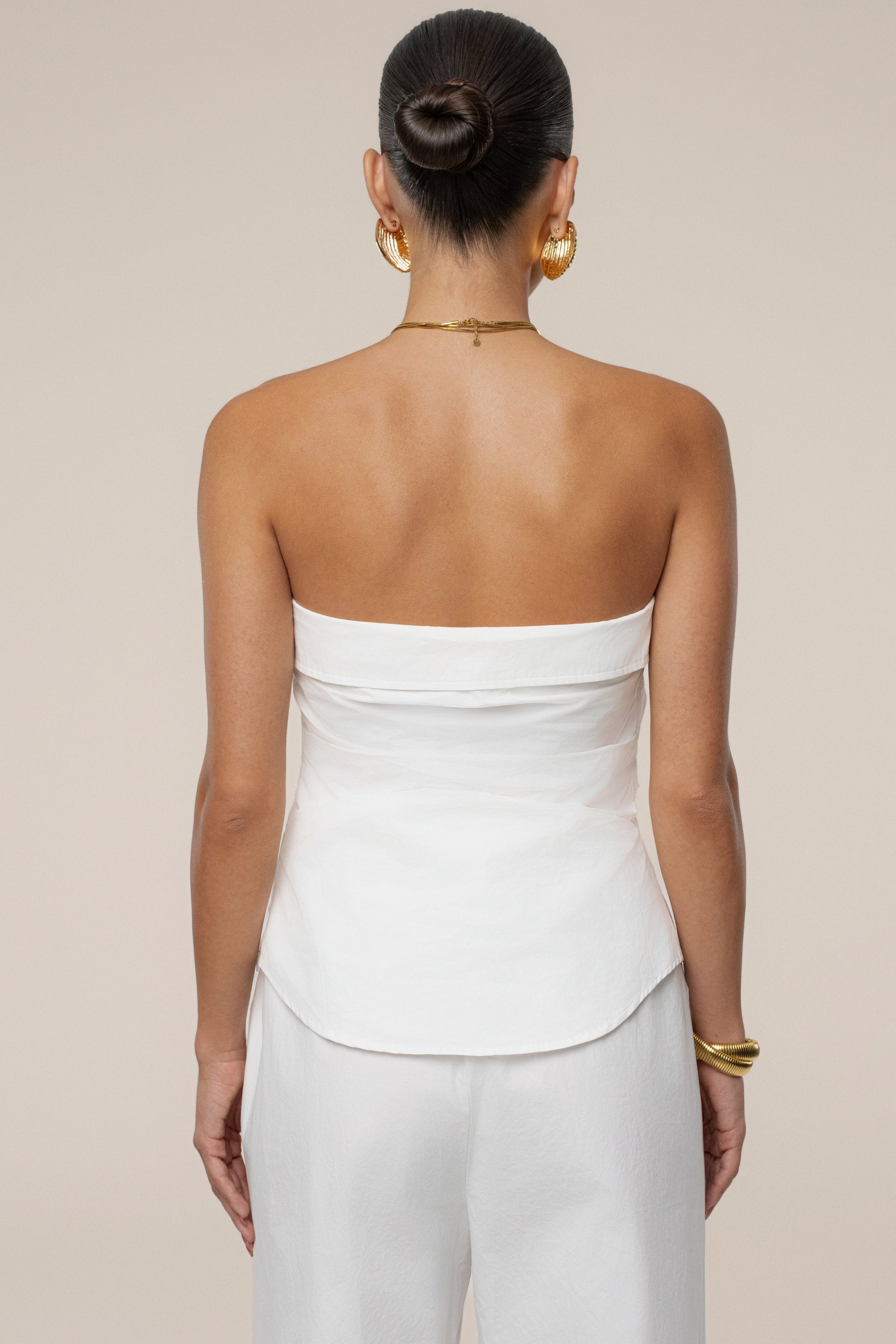 Ivory Riviera Fold Over Top JLUXLABEL