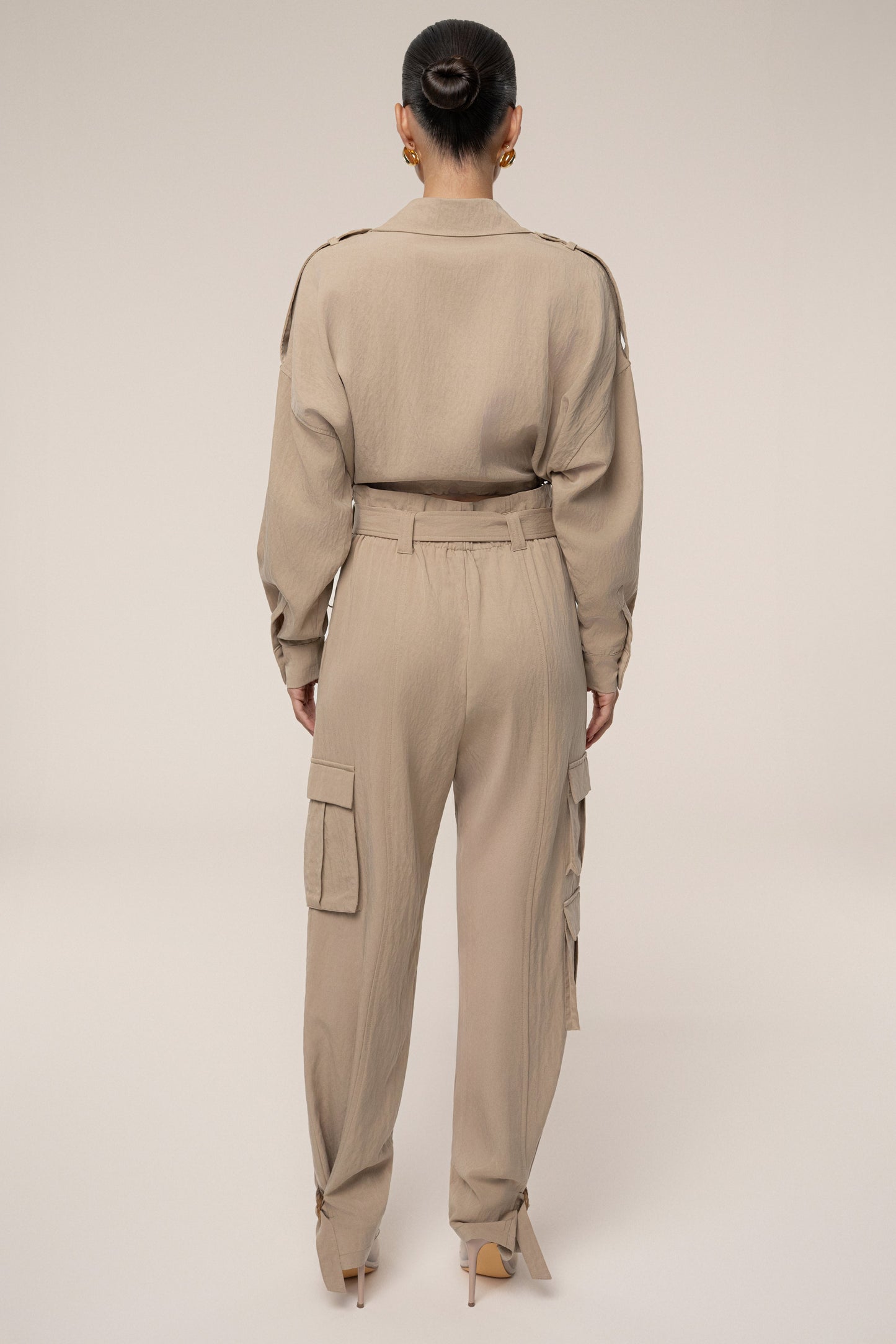 Tan Boundless Belted Cargo Pants JLUXLABEL