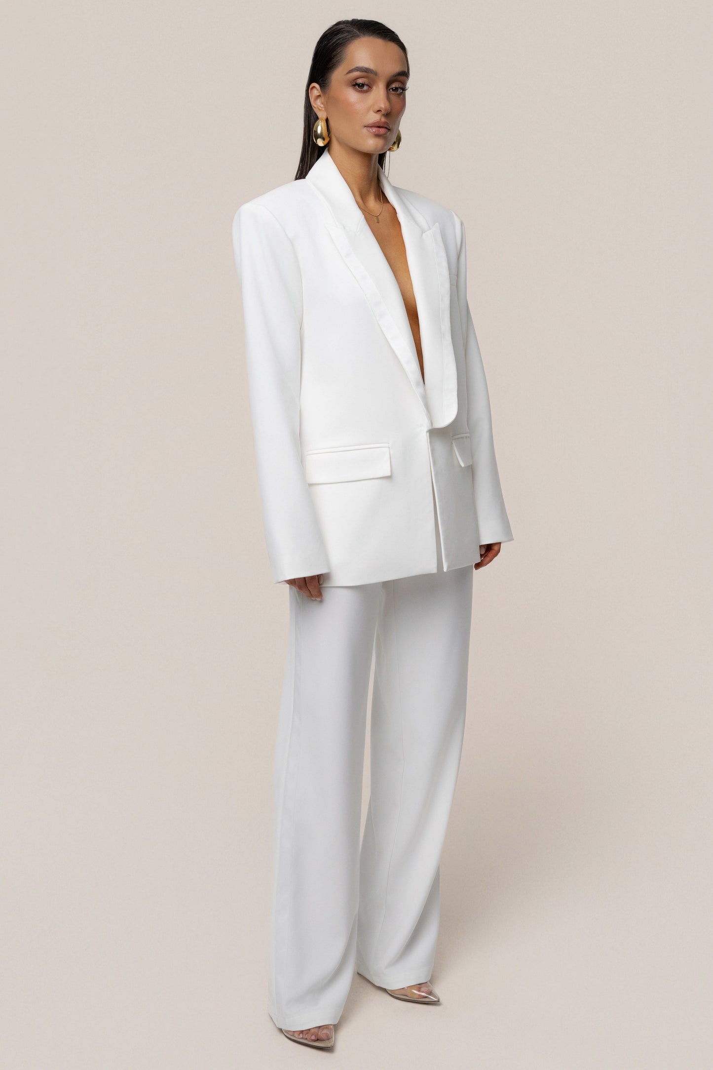 Ivory Suite Life Woven Blazer JLUXLABEL
