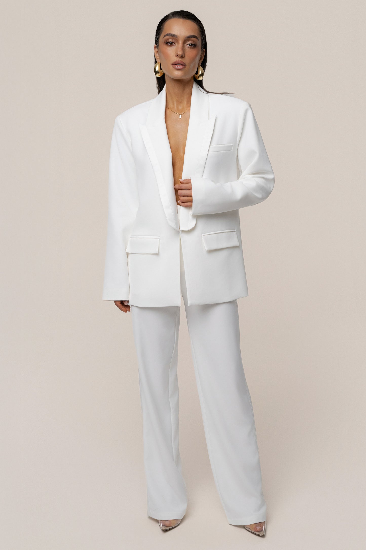 Ivory Suite Life Woven Blazer JLUXLABEL