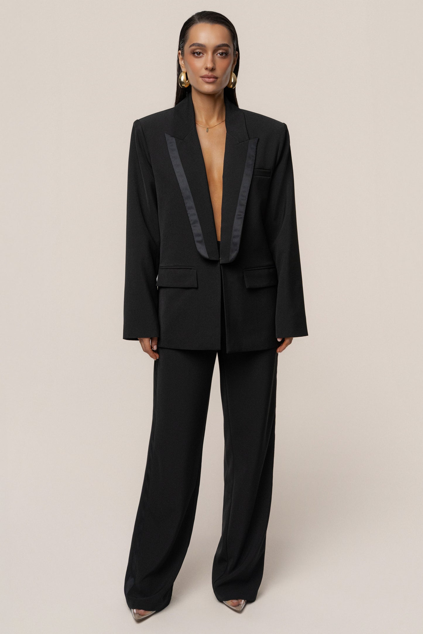 Black Suite Life Woven Pant JLUXLABEL