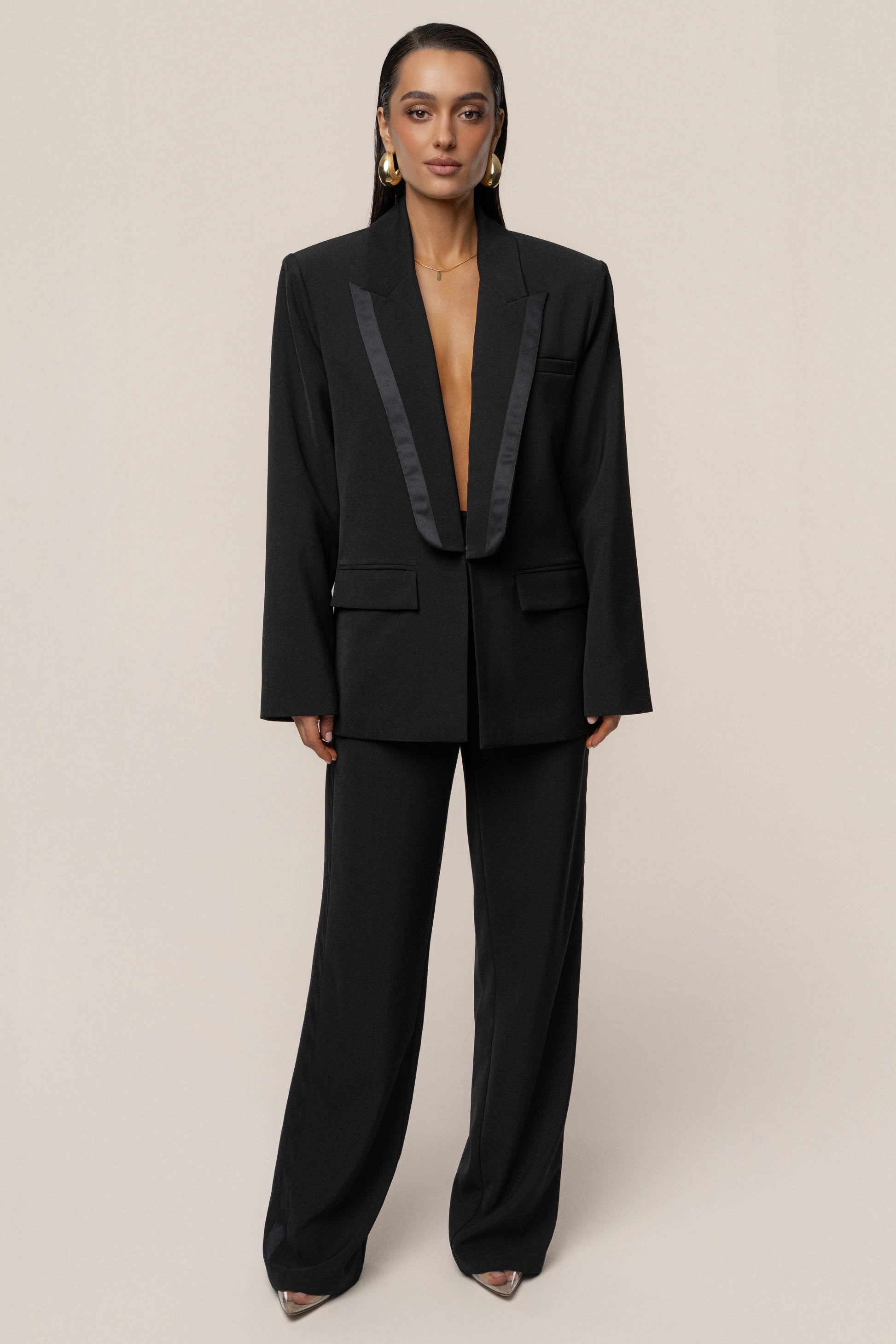 Black Suite Life Woven Pant JLUXLABEL
