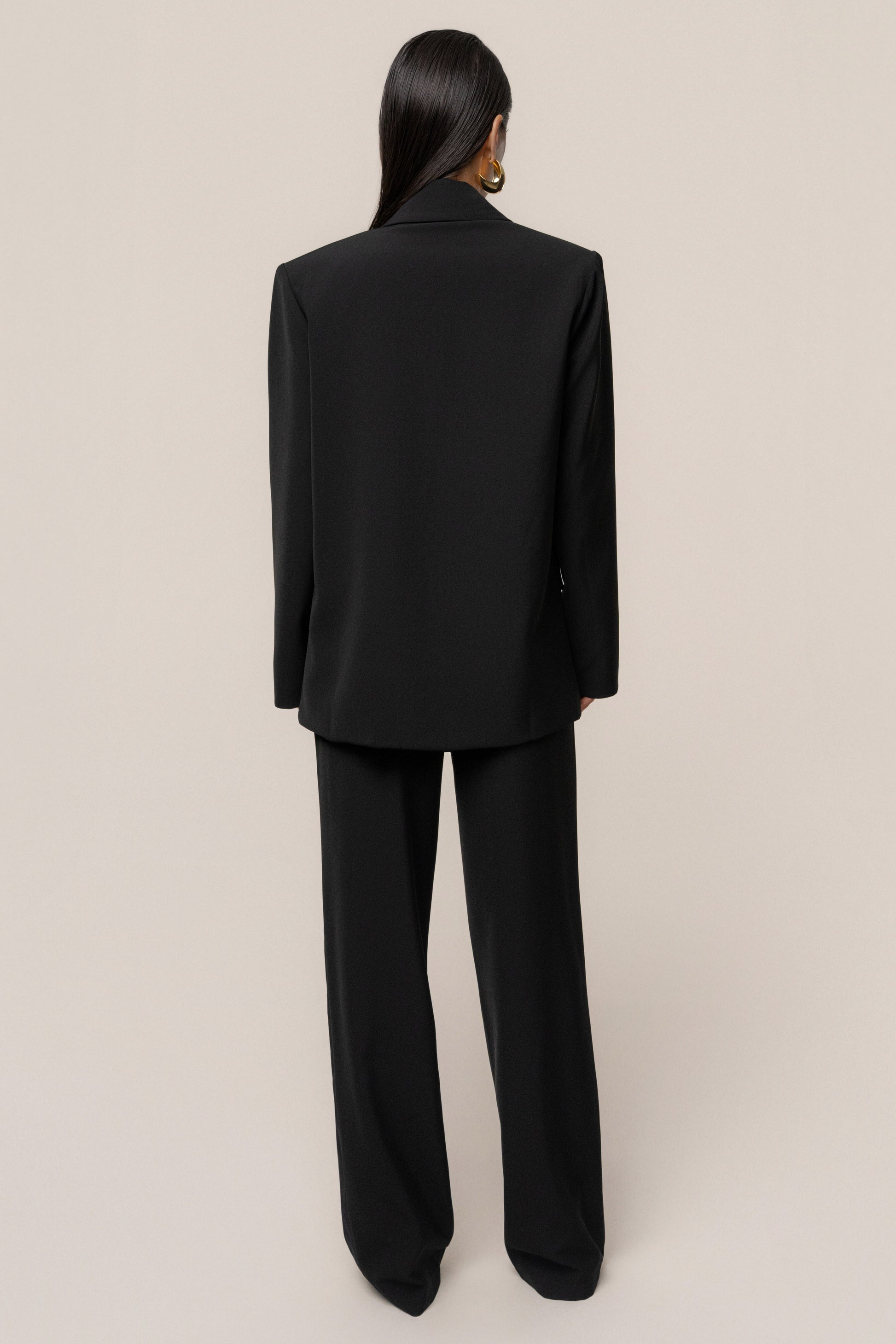 Black Suite Life Woven Blazer JLUXLABEL