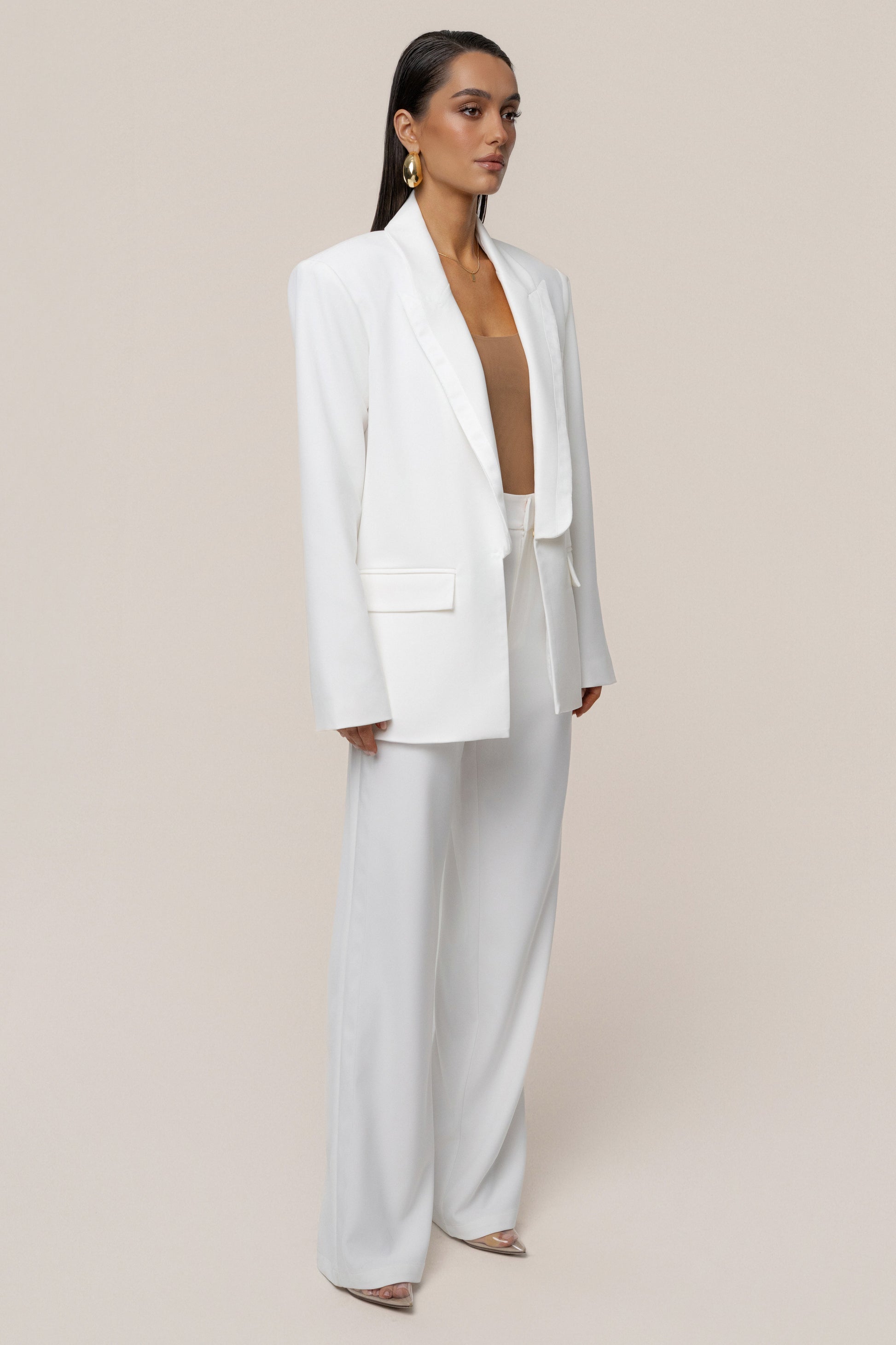 Ivory Suite Life Woven Blazer JLUXLABEL