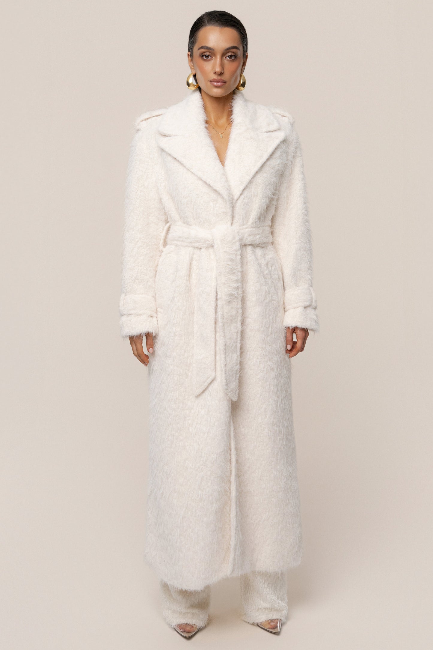 Ivory Warm Layers Oversize Coat JLUXLABEL