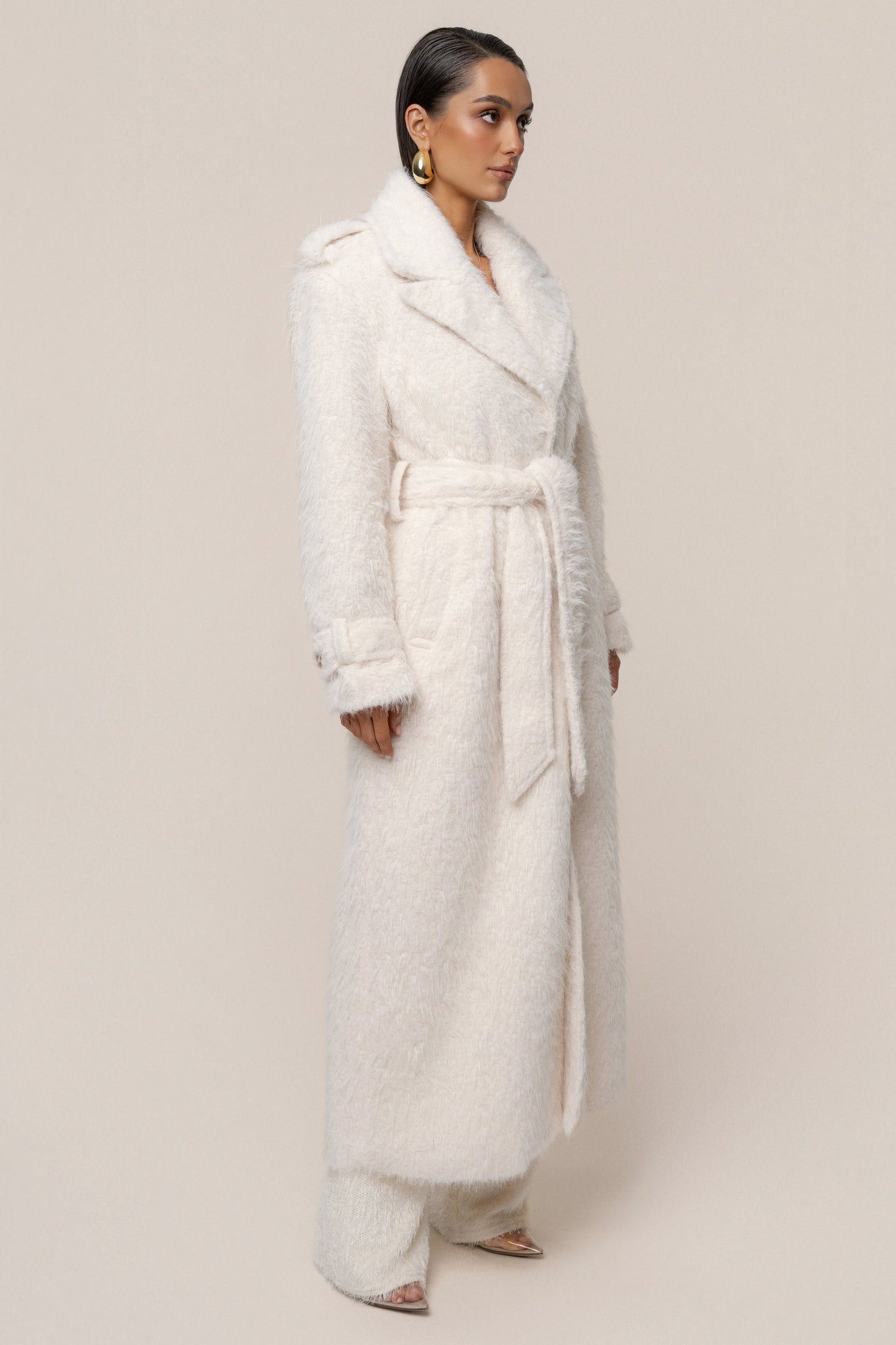 Ivory Warm Layers Oversize Coat JLUXLABEL