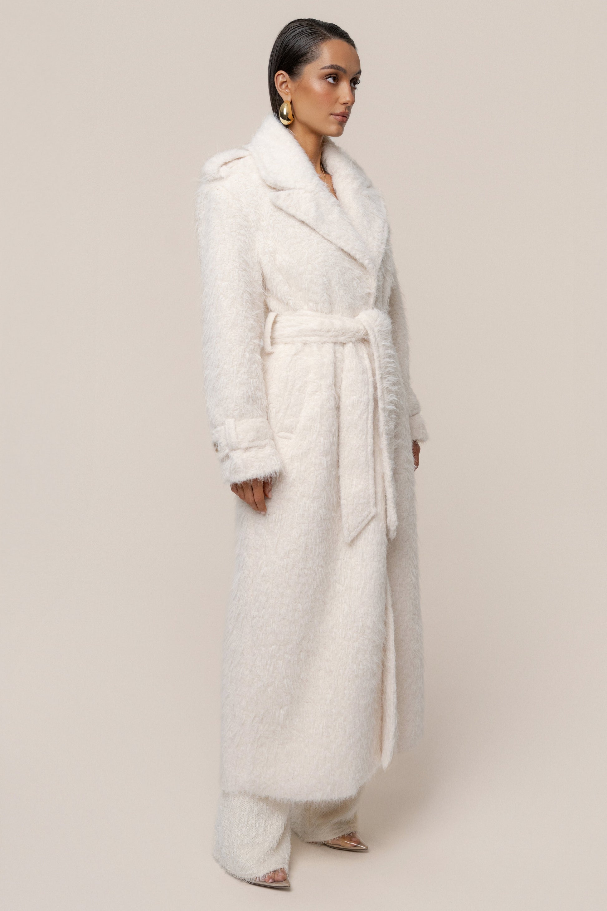 Ivory Warm Layers Oversize Coat JLUXLABEL