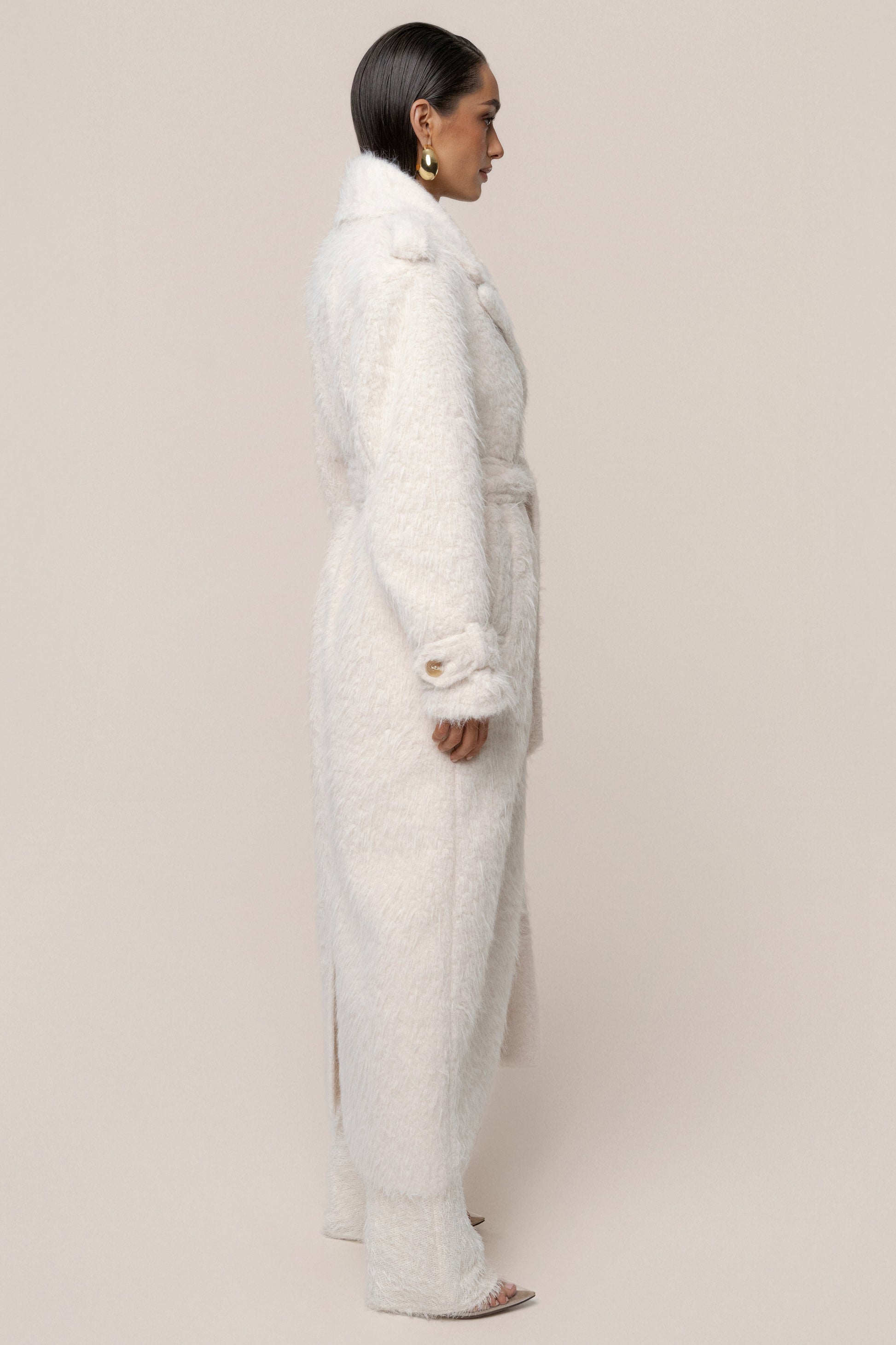 Ivory Warm Layers Oversize Coat JLUXLABEL