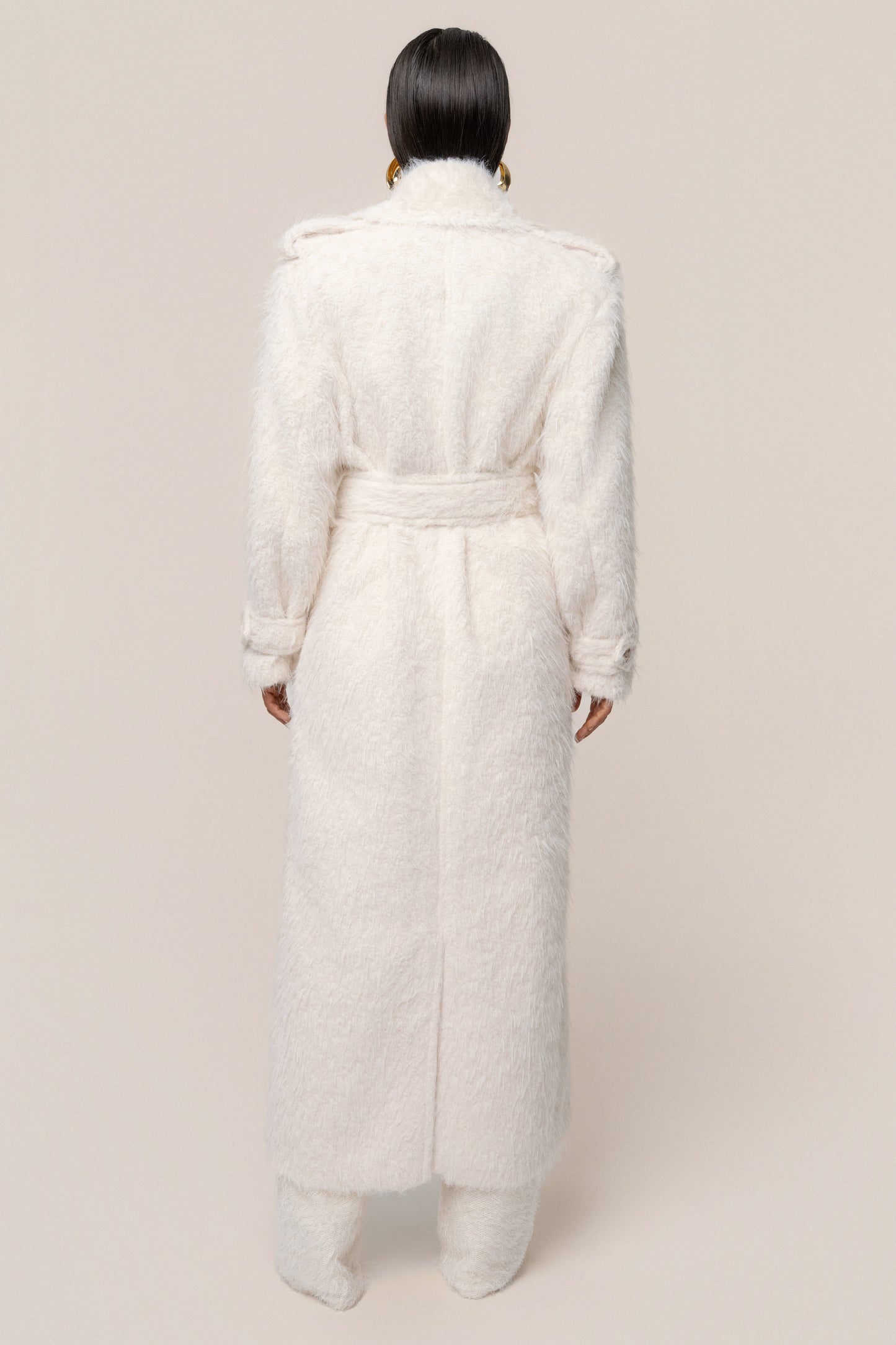 Ivory Warm Layers Oversize Coat JLUXLABEL