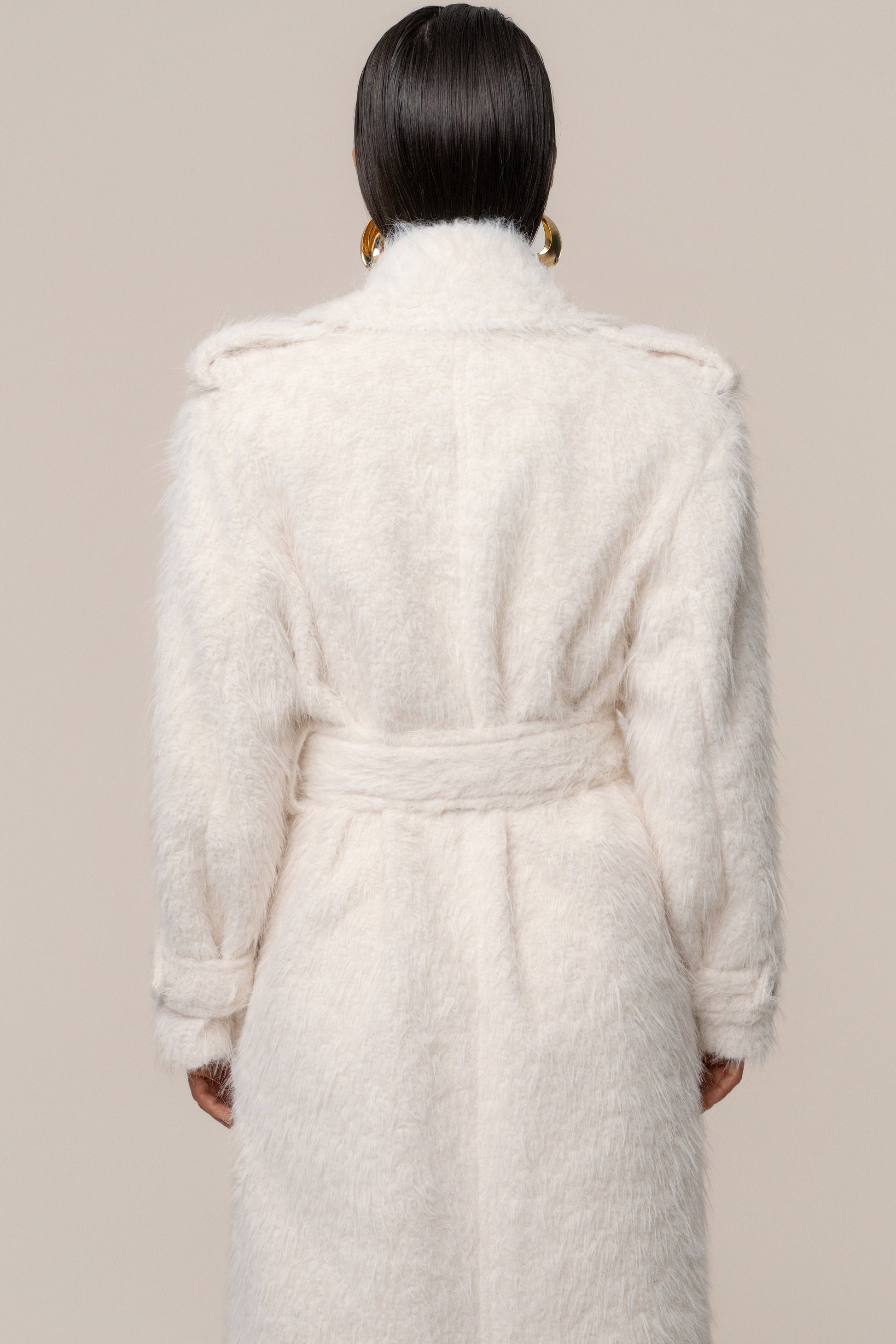 Ivory Warm Layers Oversize Coat JLUXLABEL