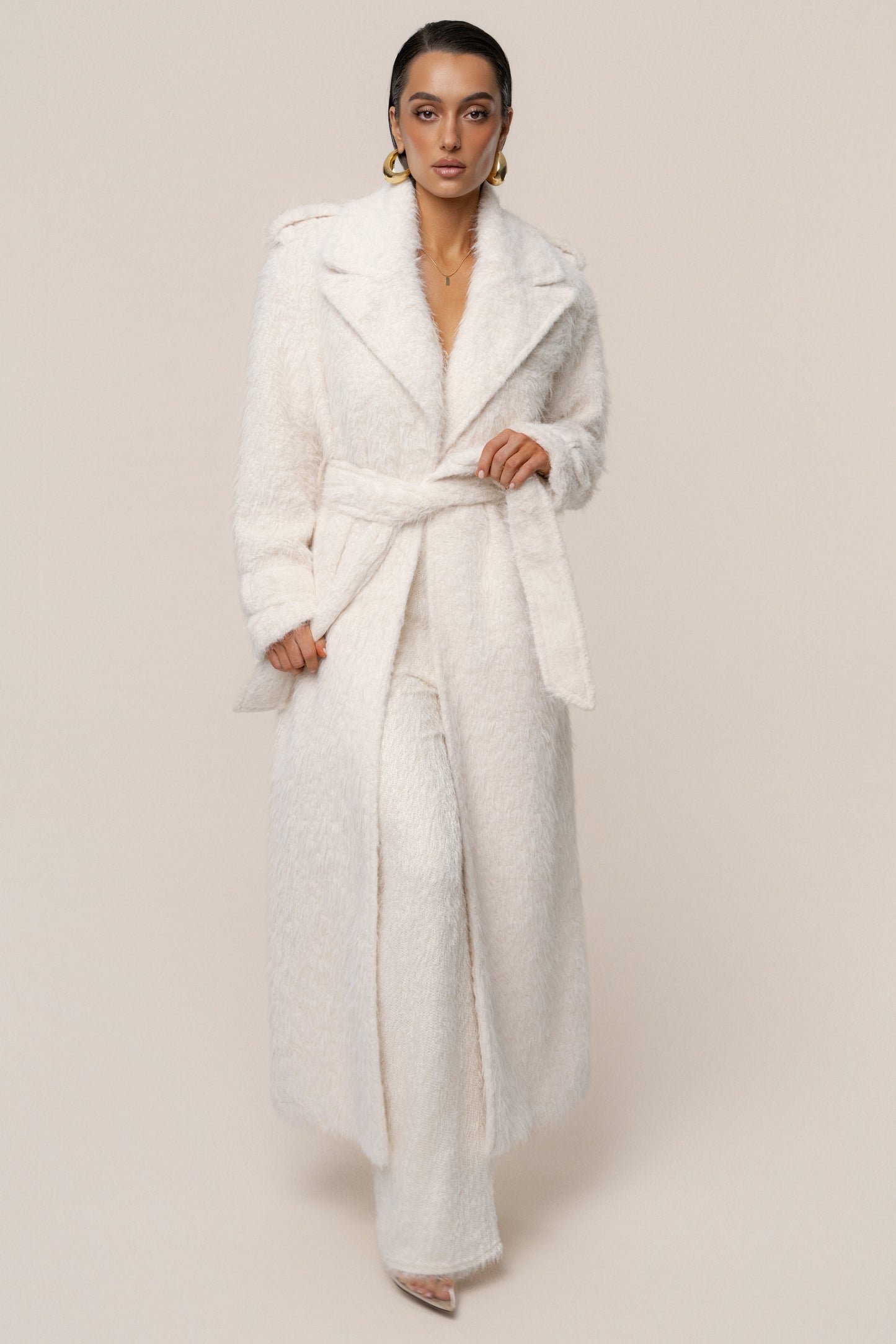 Ivory Warm Layers Oversize Coat JLUXLABEL
