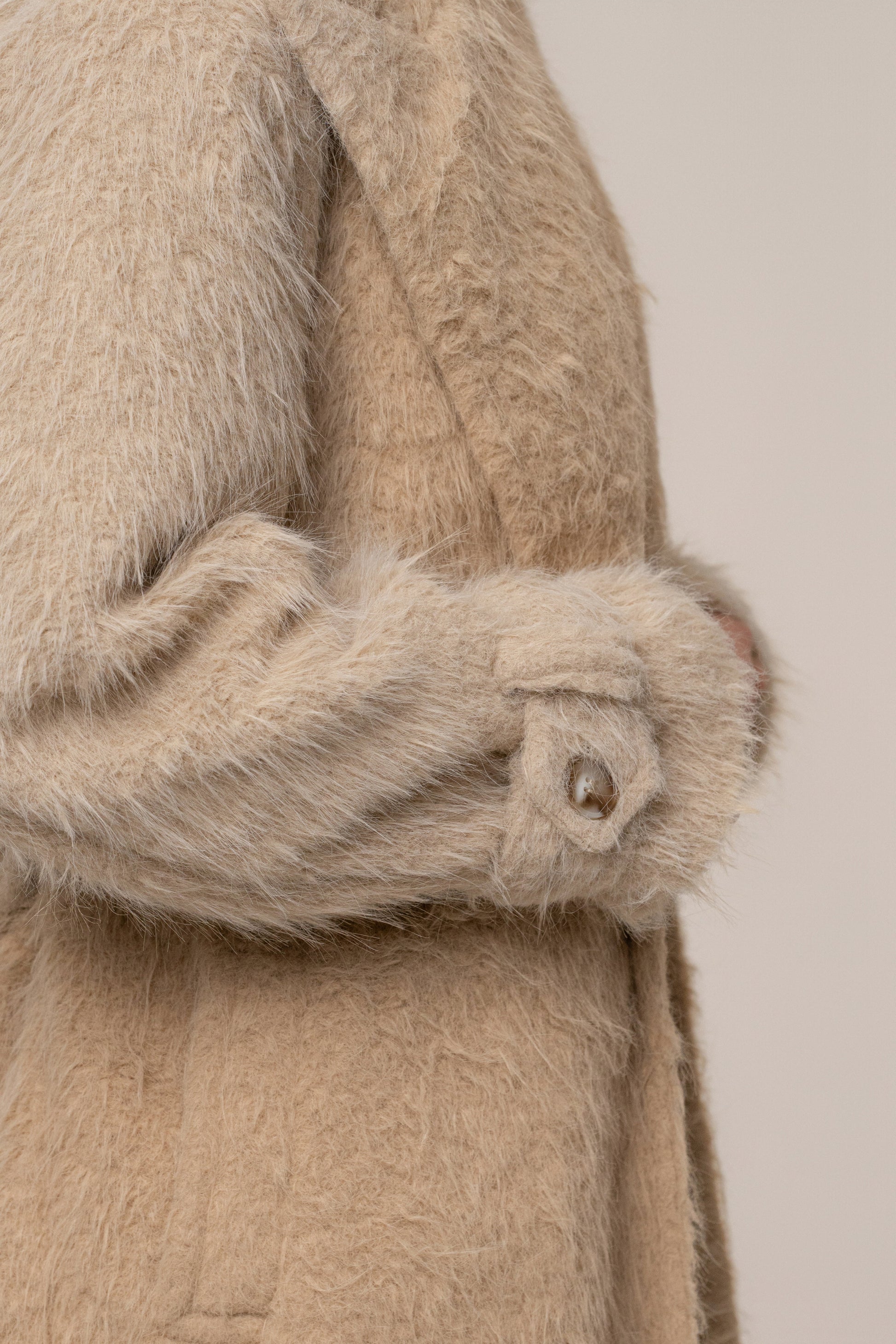 Beige Warm Layers Oversize Coat JLUXLABEL