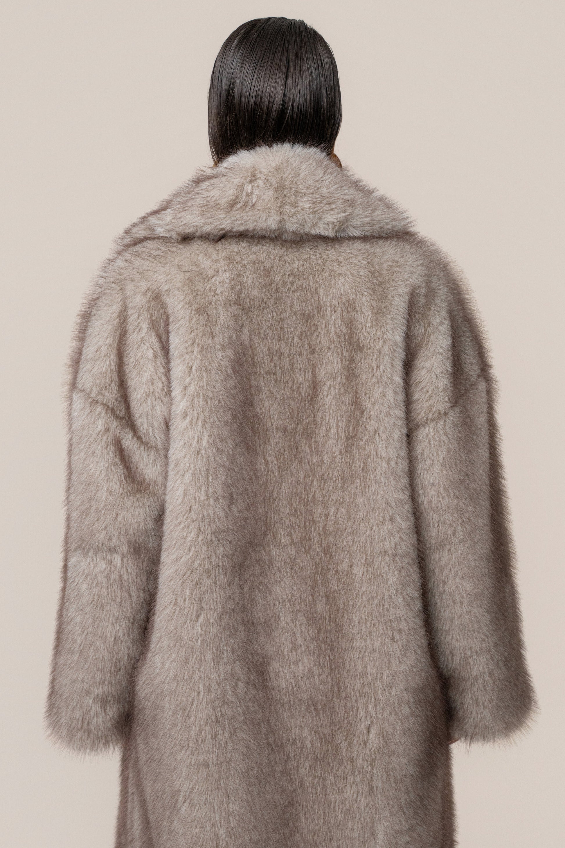 Ivory/Brown Aspen Days Faux Fur Coat JLUXLABEL