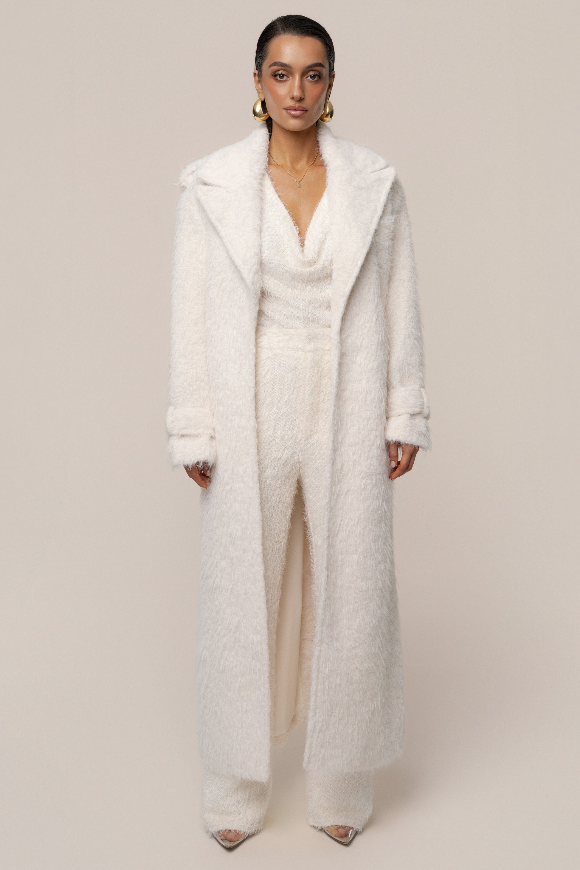 Ivory Warm Layers Oversize Coat JLUXLABEL