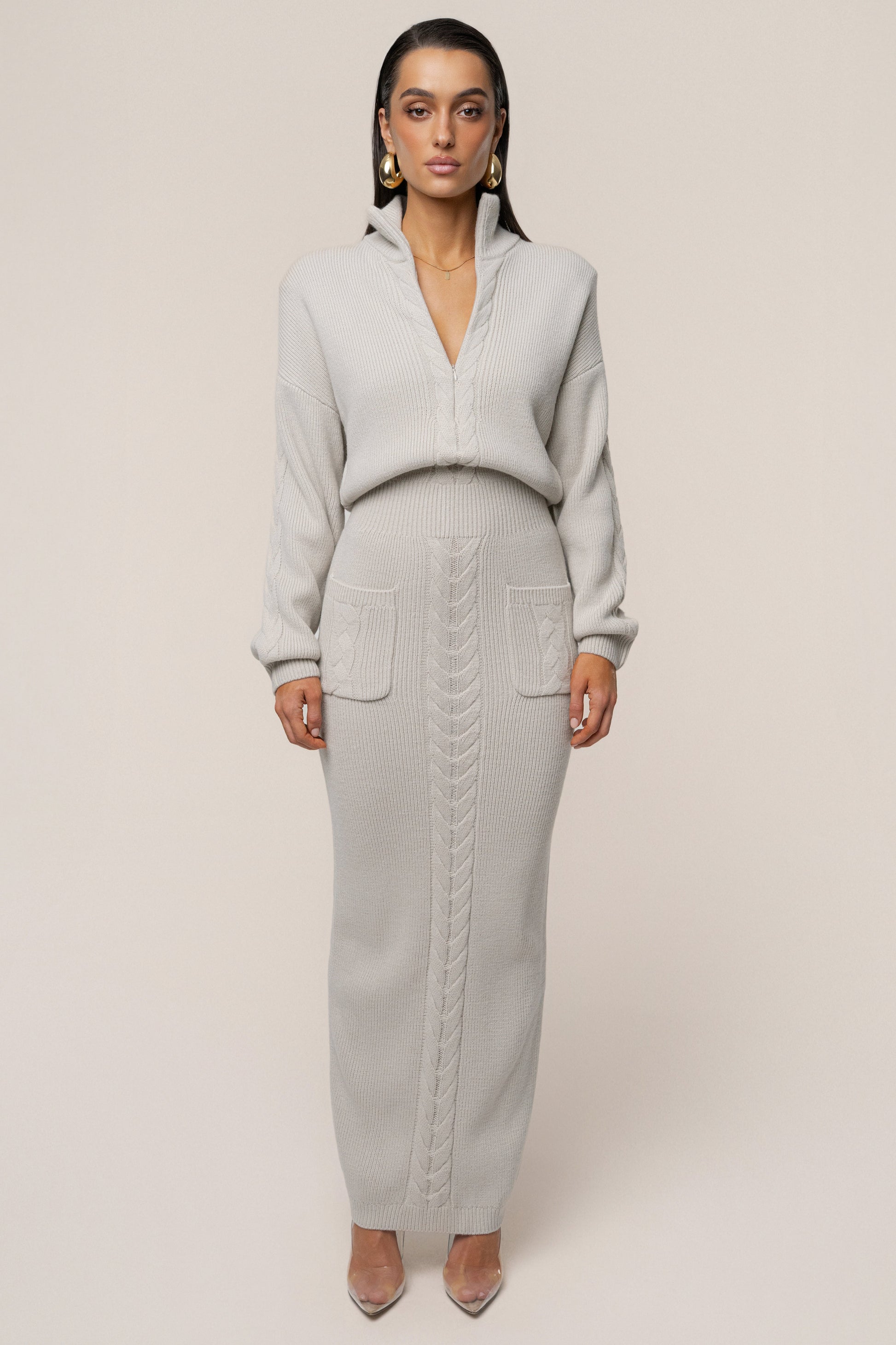 Stone Cozy Intentions Ribbed Dress JLUXLABEL