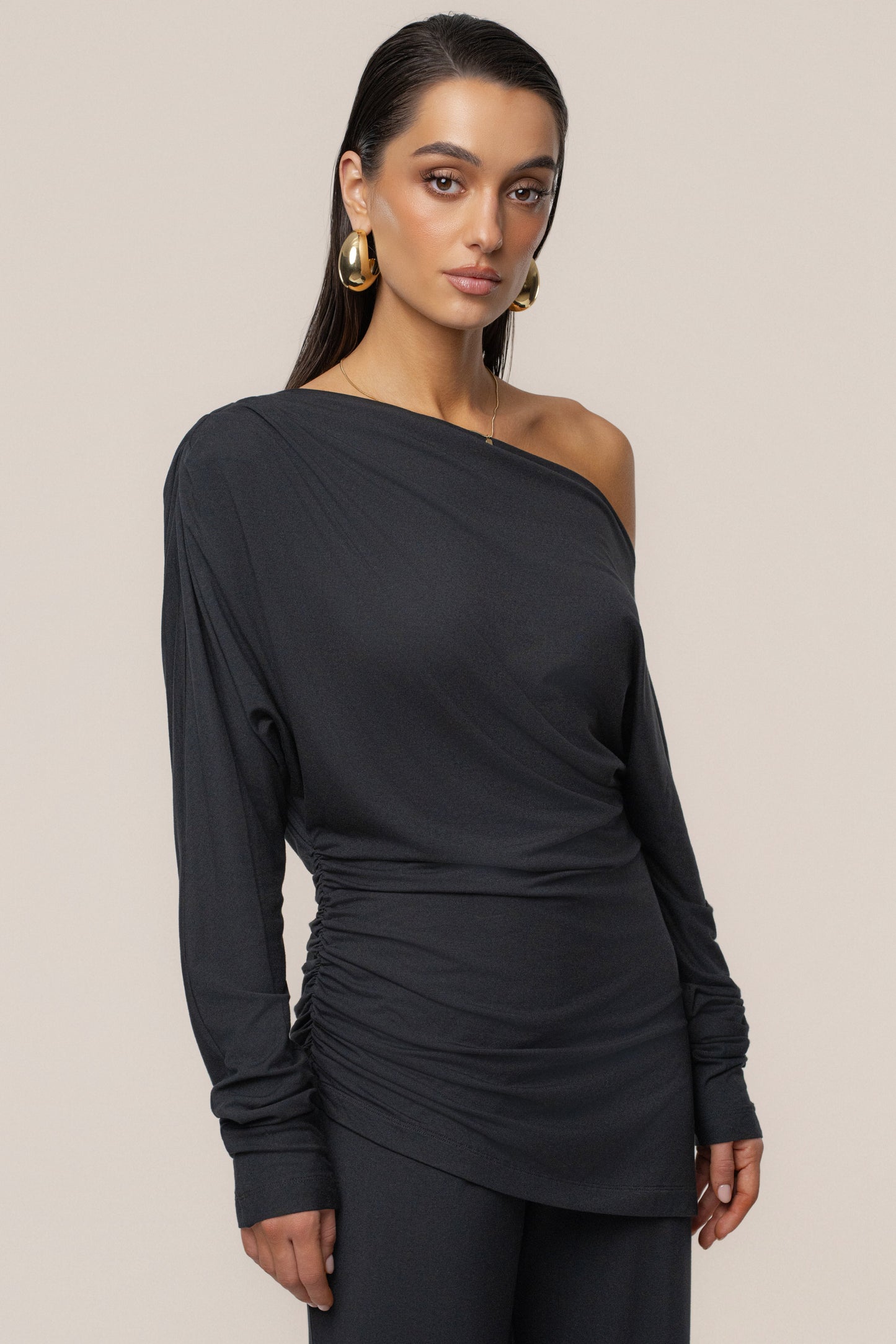 Black Winter Soirée Pant Set JLUXLABEL