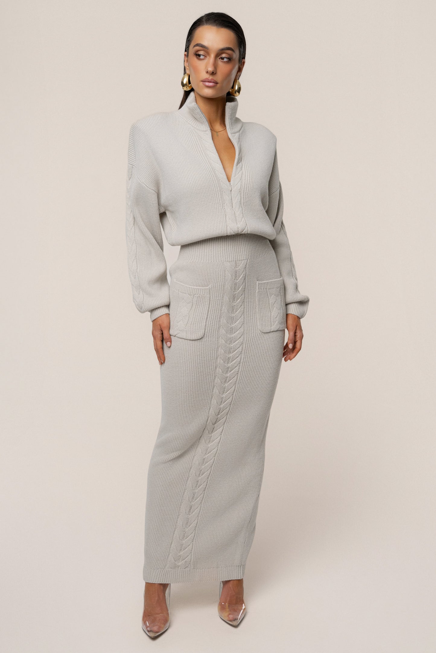Stone Cozy Intentions Ribbed Dress JLUXLABEL