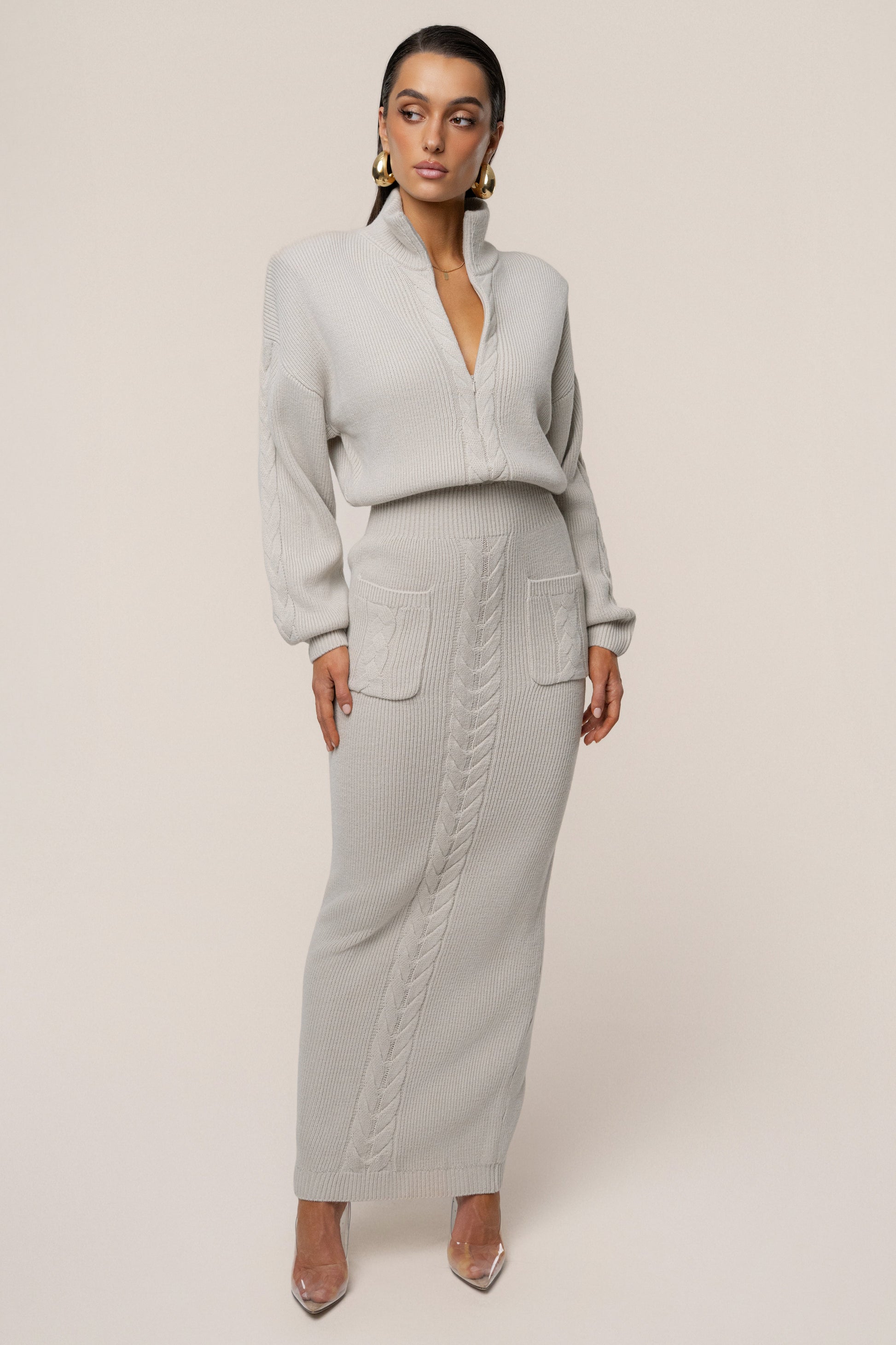 Stone Cozy Intentions Ribbed Dress JLUXLABEL