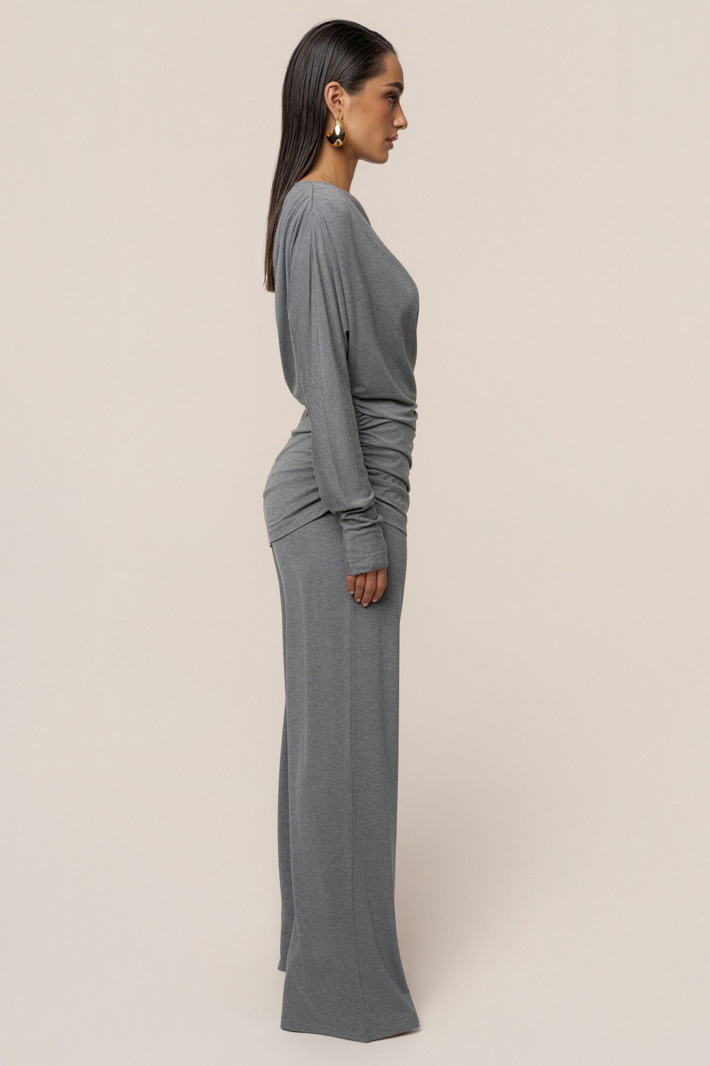 Charcoal Winter Soirée Pant Set JLUXLABEL