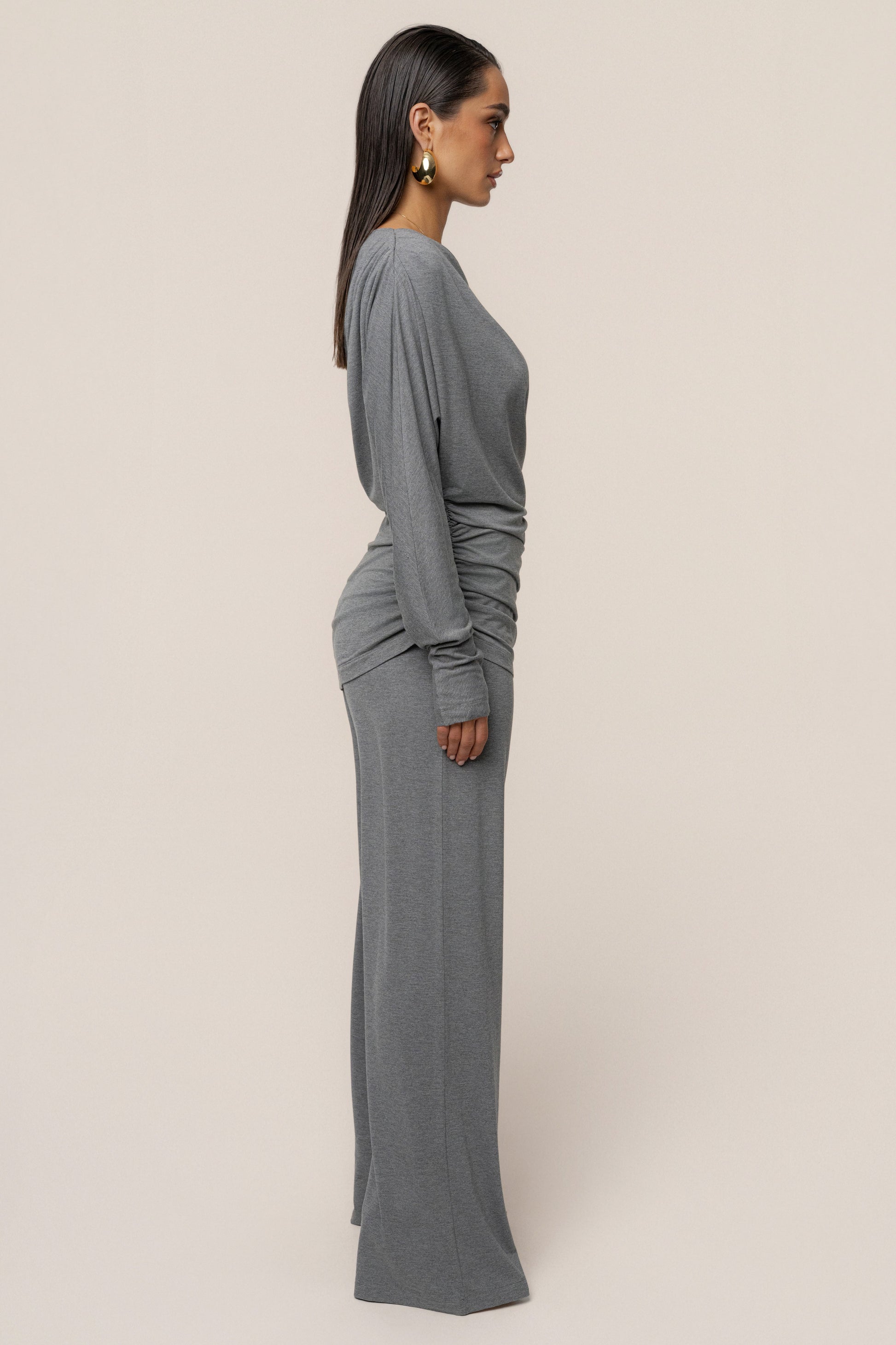 Charcoal Winter Soirée Pant Set JLUXLABEL