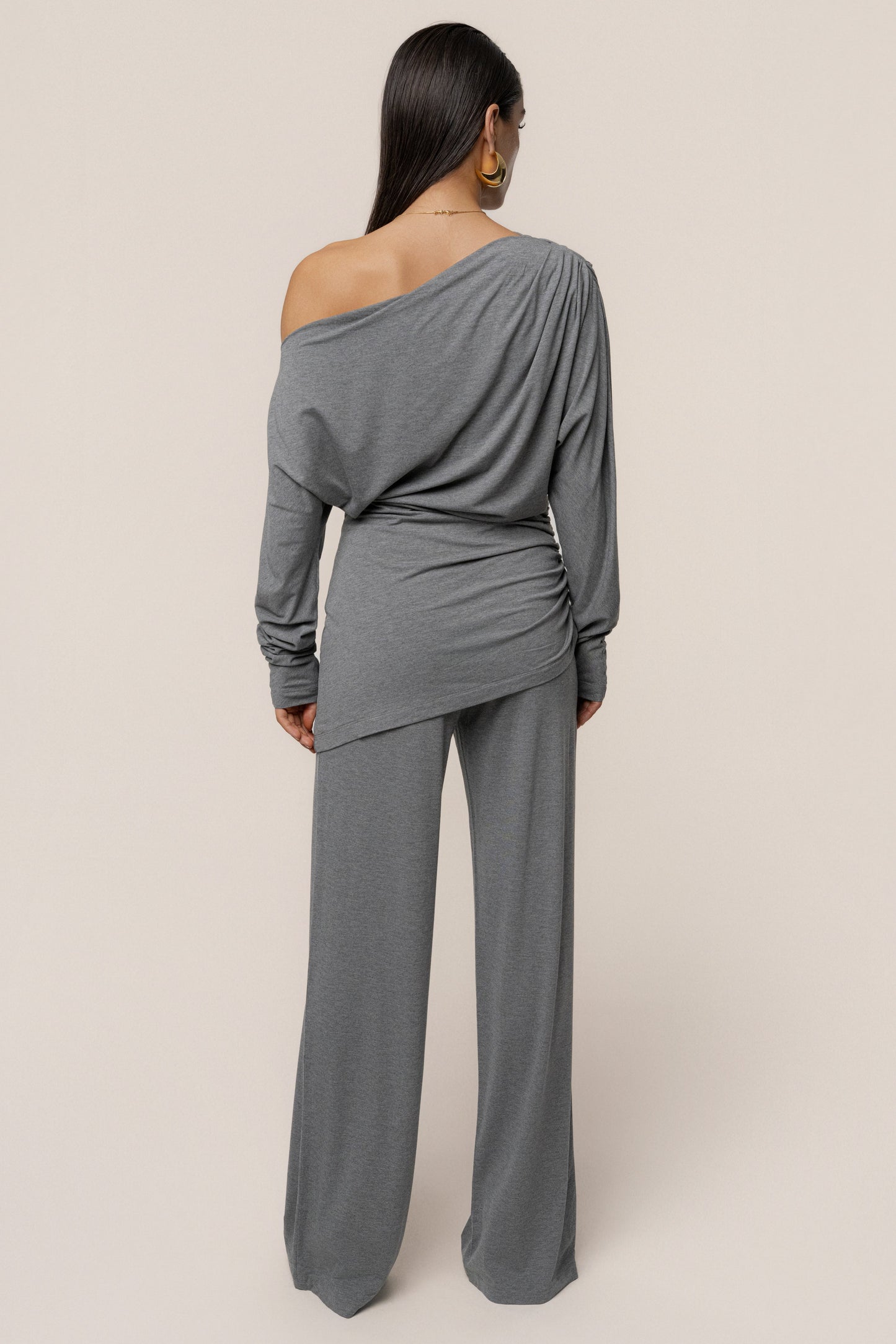 Charcoal Winter Soirée Pant Set JLUXLABEL