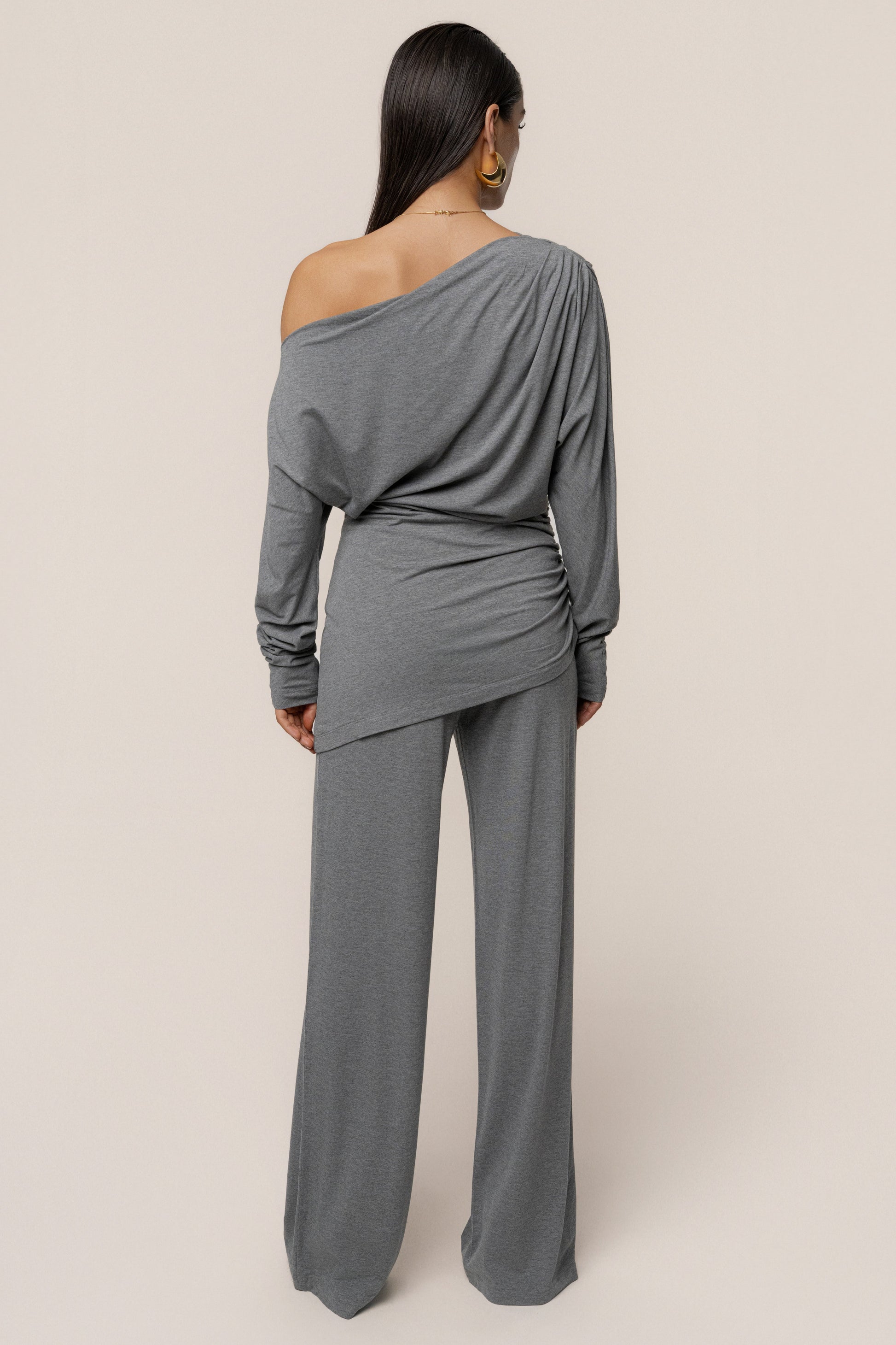 Charcoal Winter Soirée Pant Set JLUXLABEL