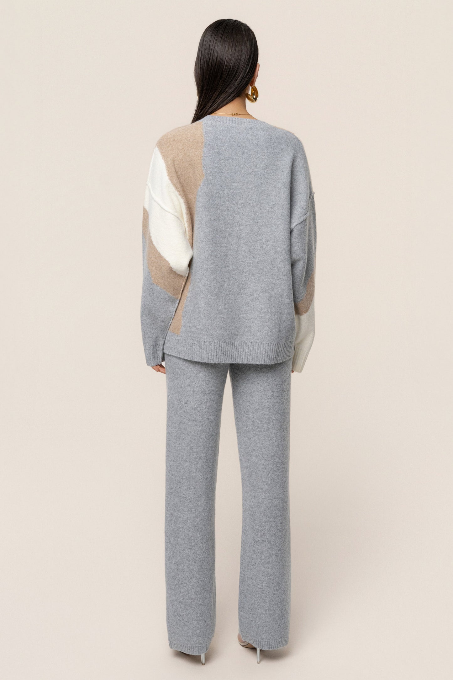 Grey Emelie Knit Pant Set JLUXLABEL