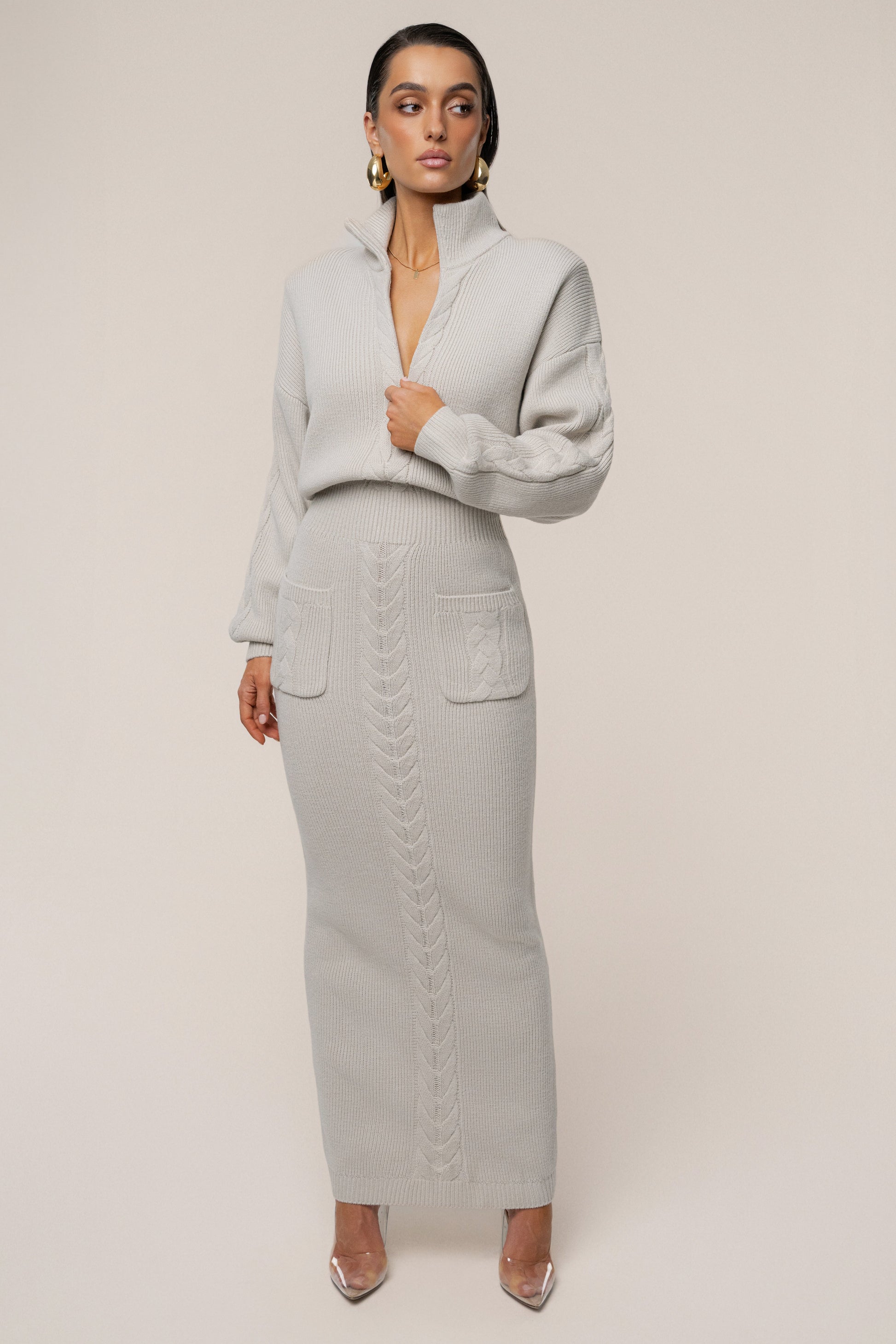 Stone Cozy Intentions Ribbed Dress JLUXLABEL