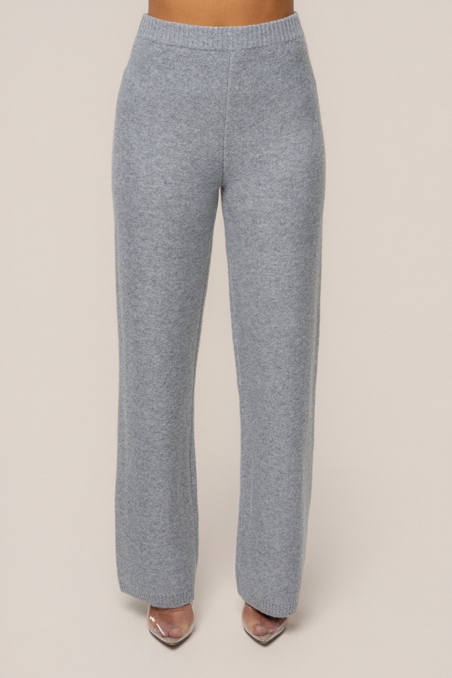 Grey Emelie Knit Pant Set JLUXLABEL