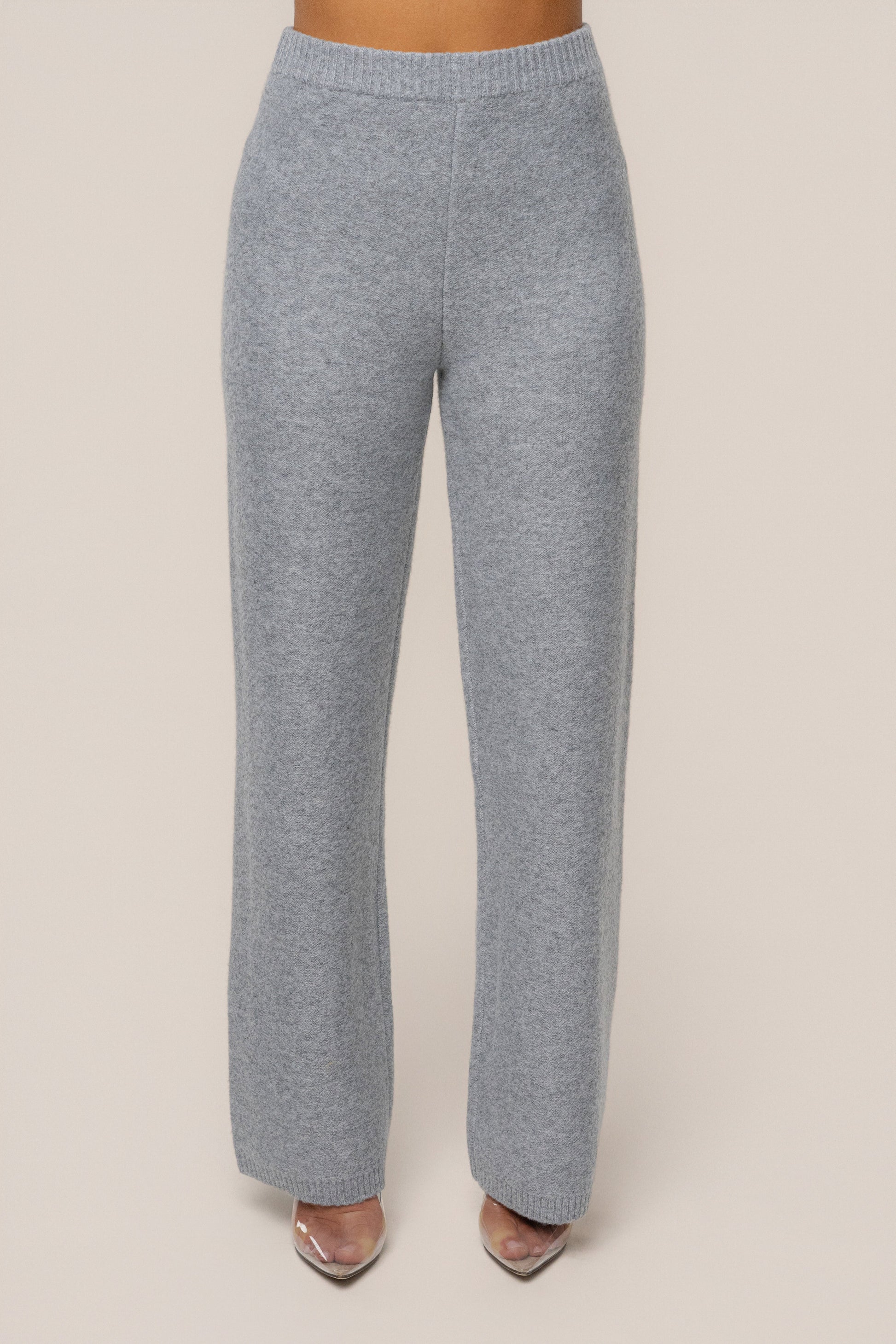 Grey Emelie Knit Pant Set JLUXLABEL