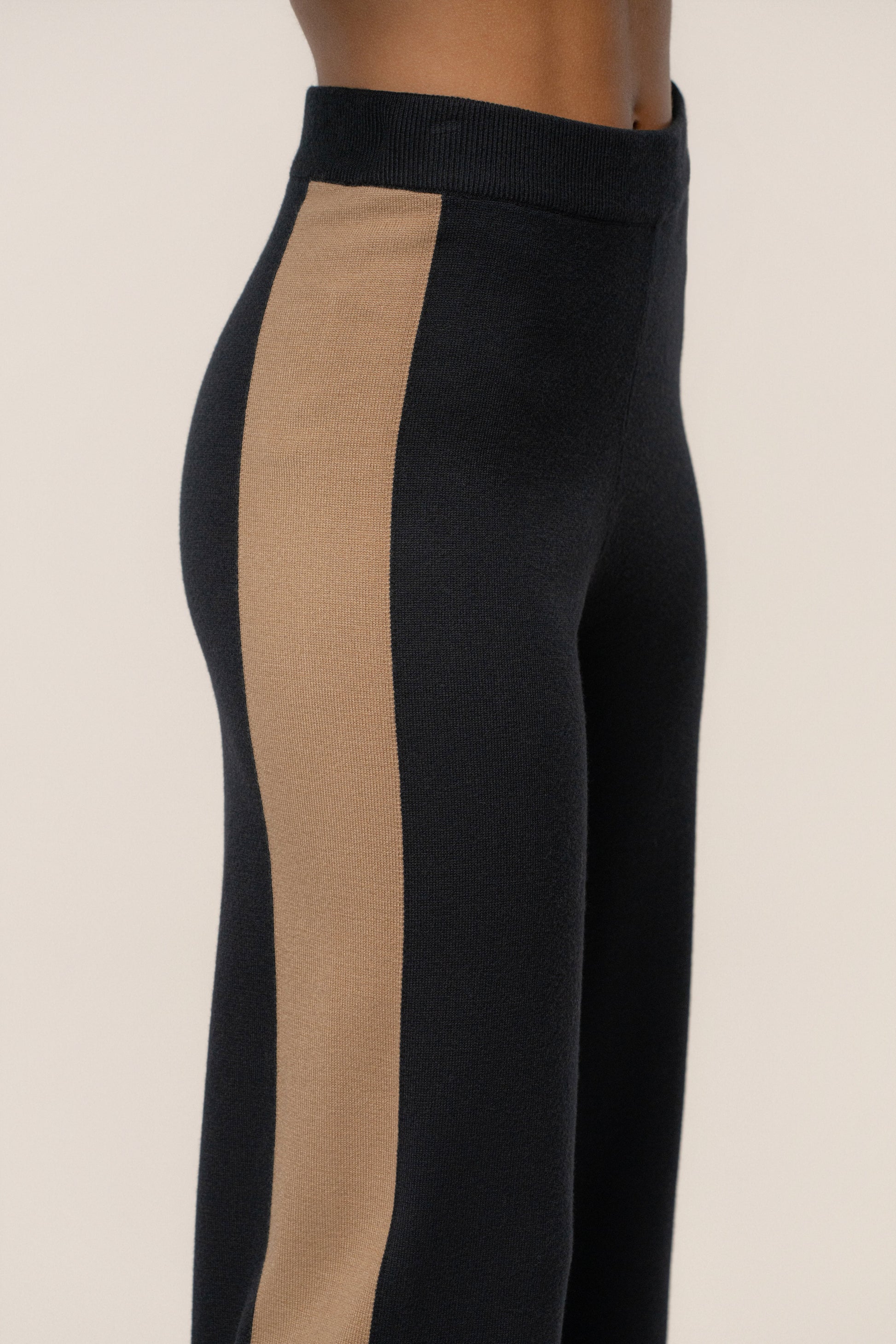 Black Chasing Fall Contrast Pant JLUXLABEL