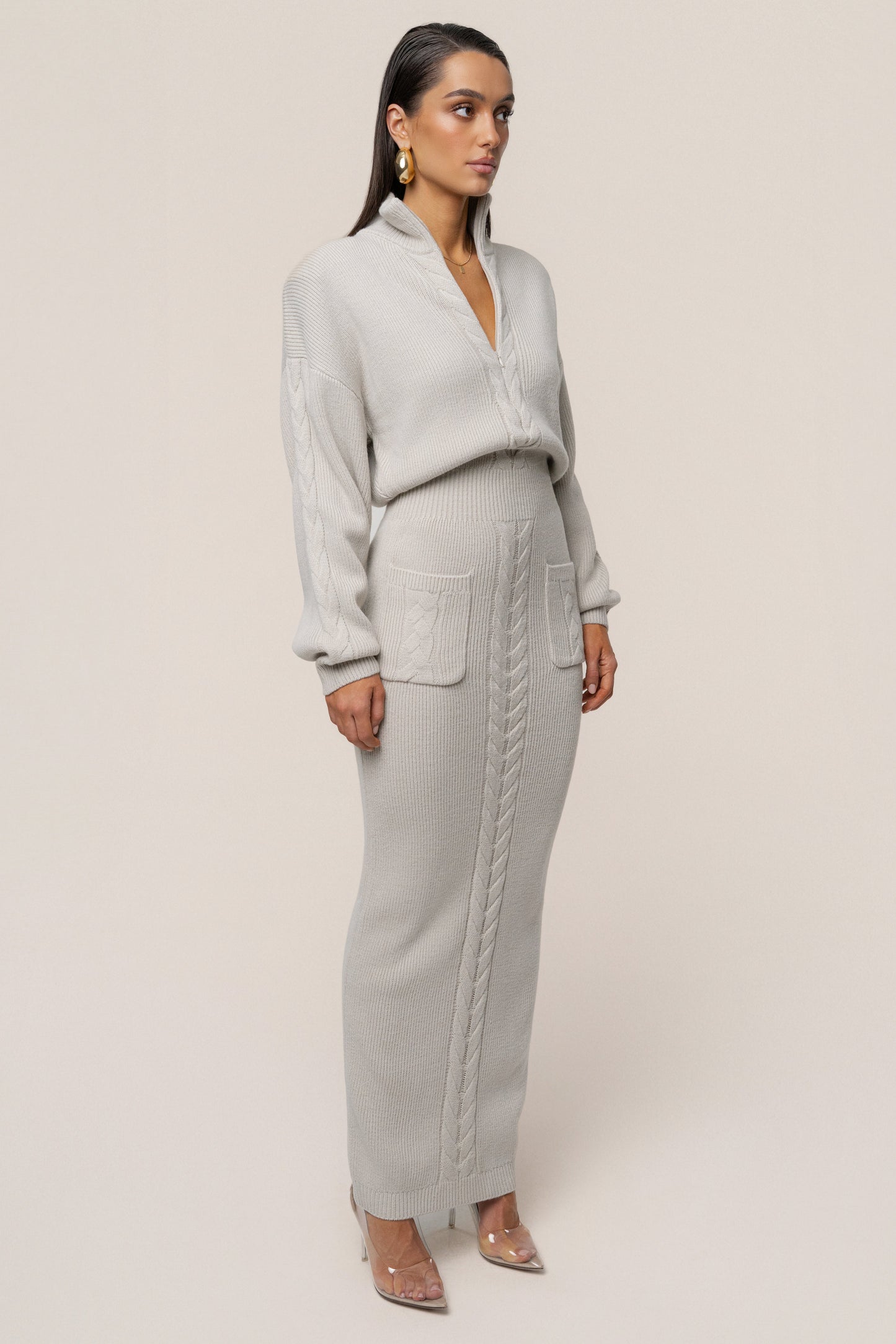 Stone Cozy Intentions Ribbed Dress JLUXLABEL