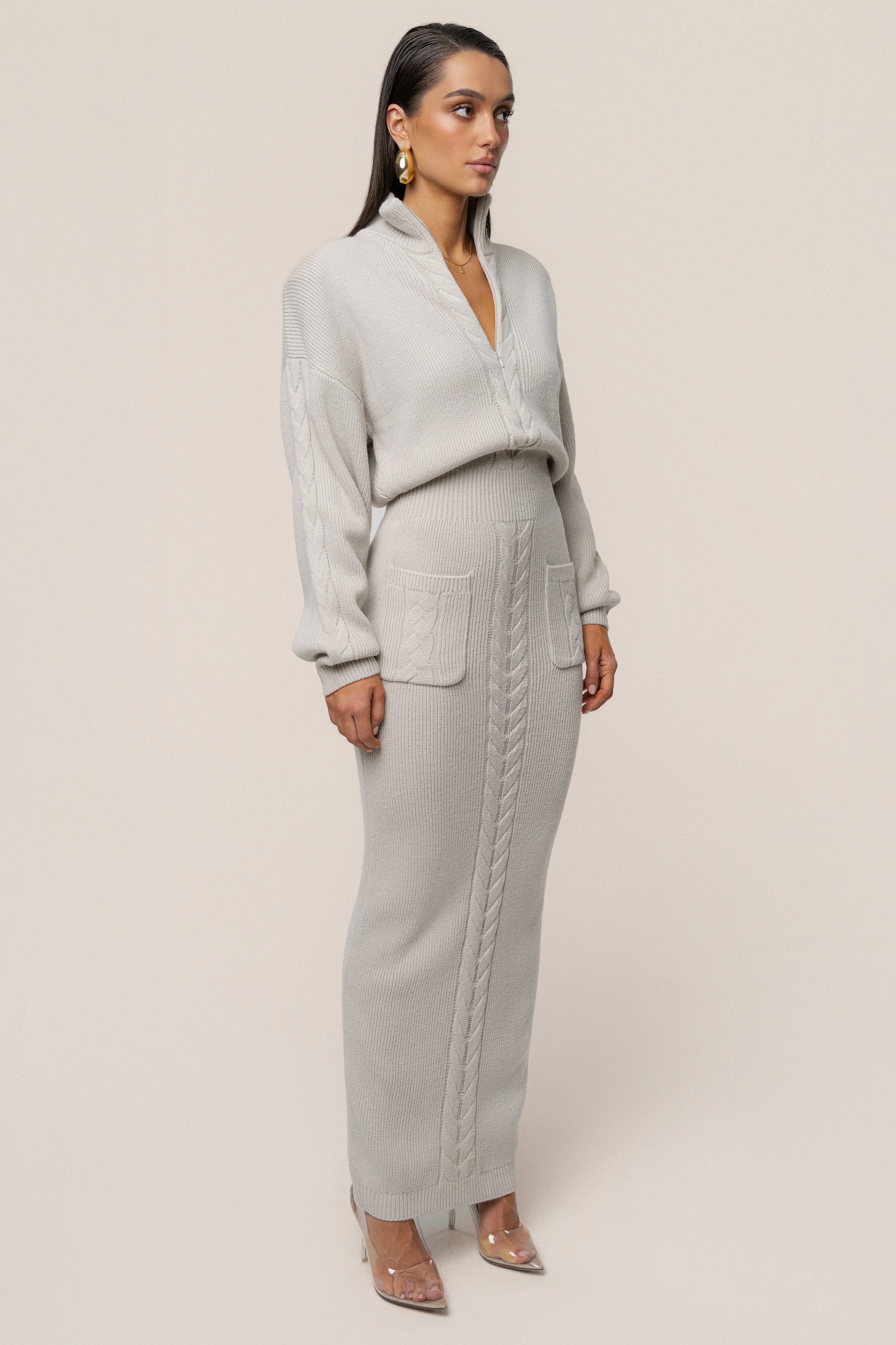 Stone Cozy Intentions Ribbed Dress JLUXLABEL