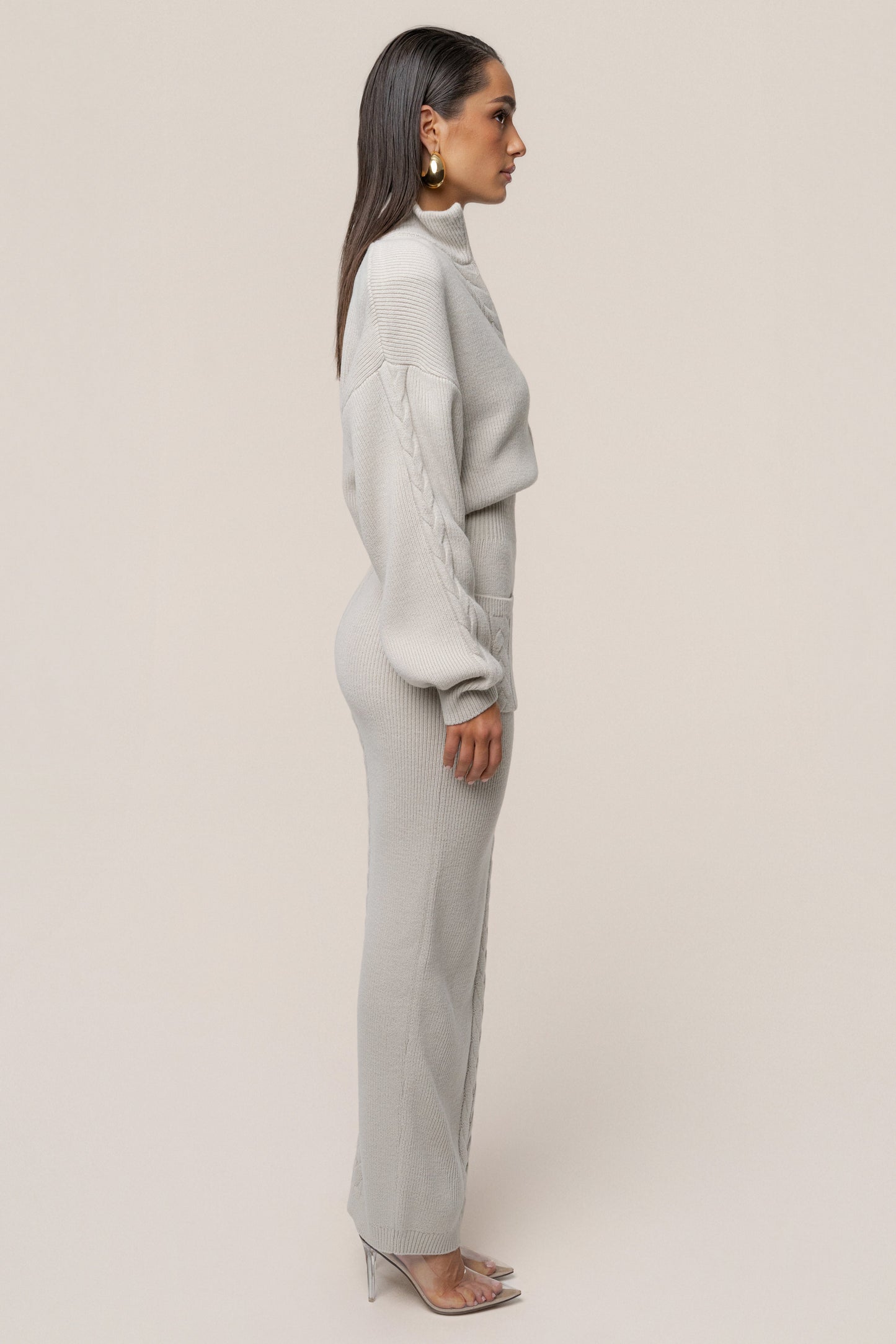Stone Cozy Intentions Ribbed Dress JLUXLABEL