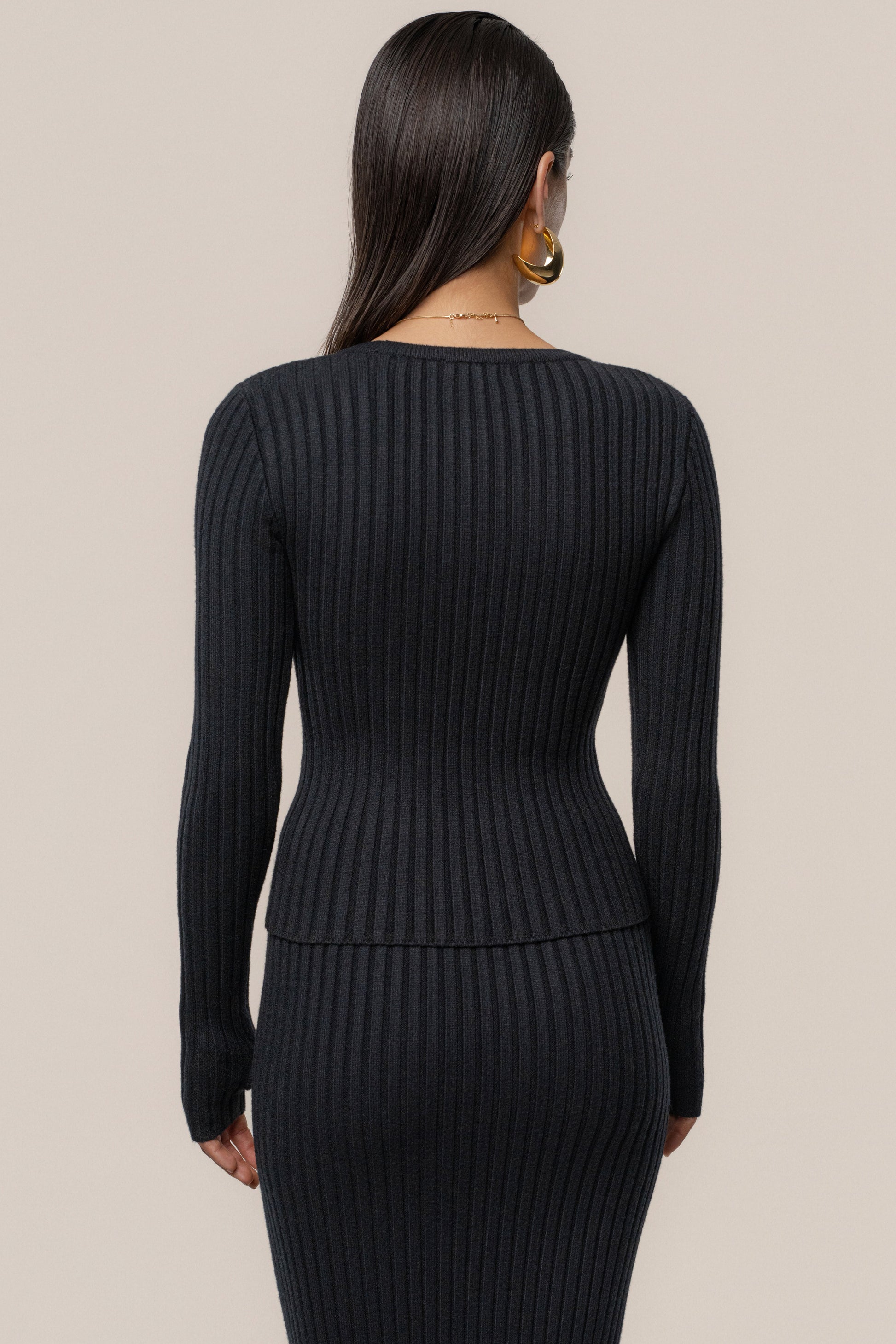 Black Overcast Ribbed Top JLUXLABEL