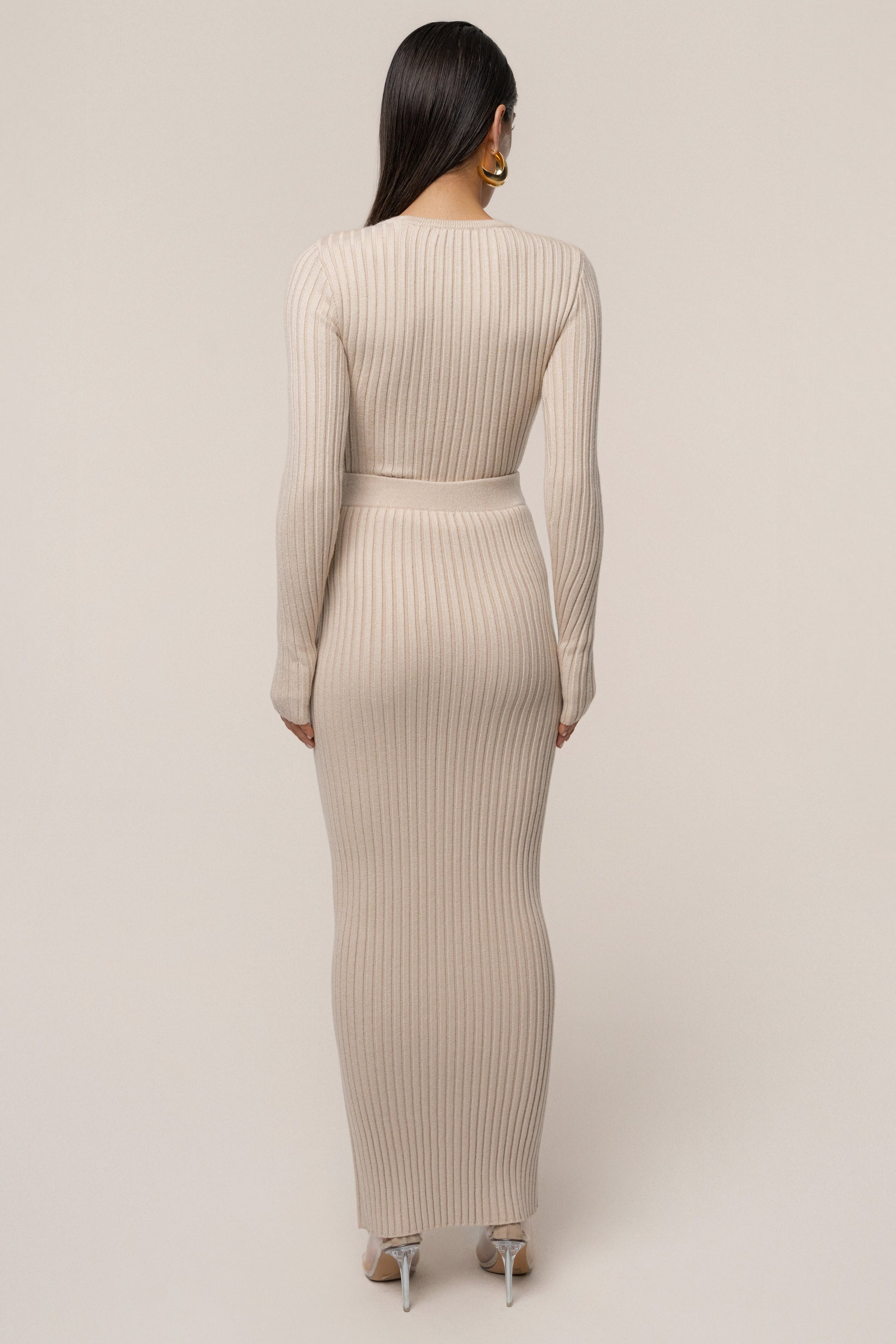 Stone Soft Reset Ribbed Skirt NEWFASHIONEDGE