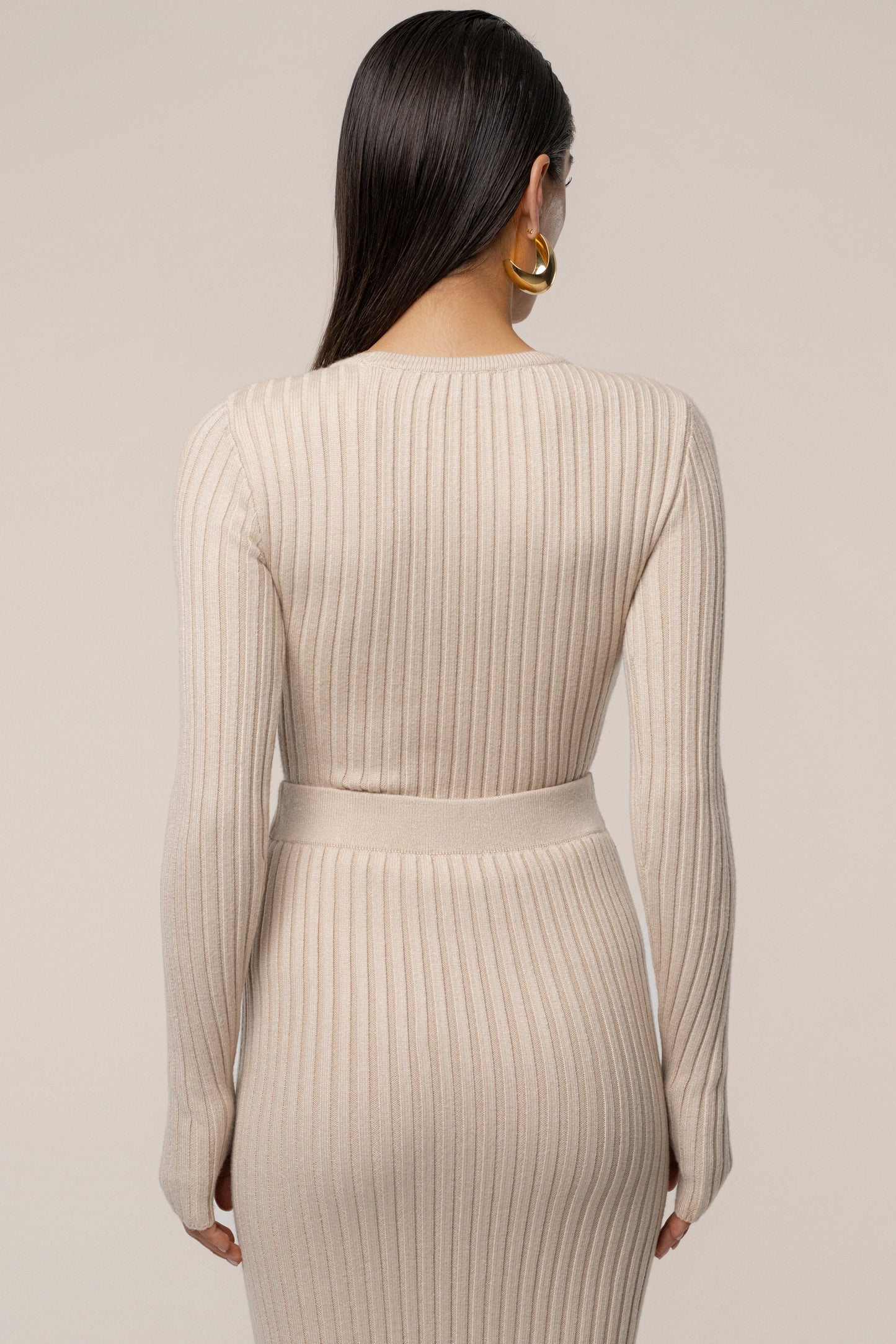 Stone Soft Reset Ribbed Skirt NEWFASHIONEDGE