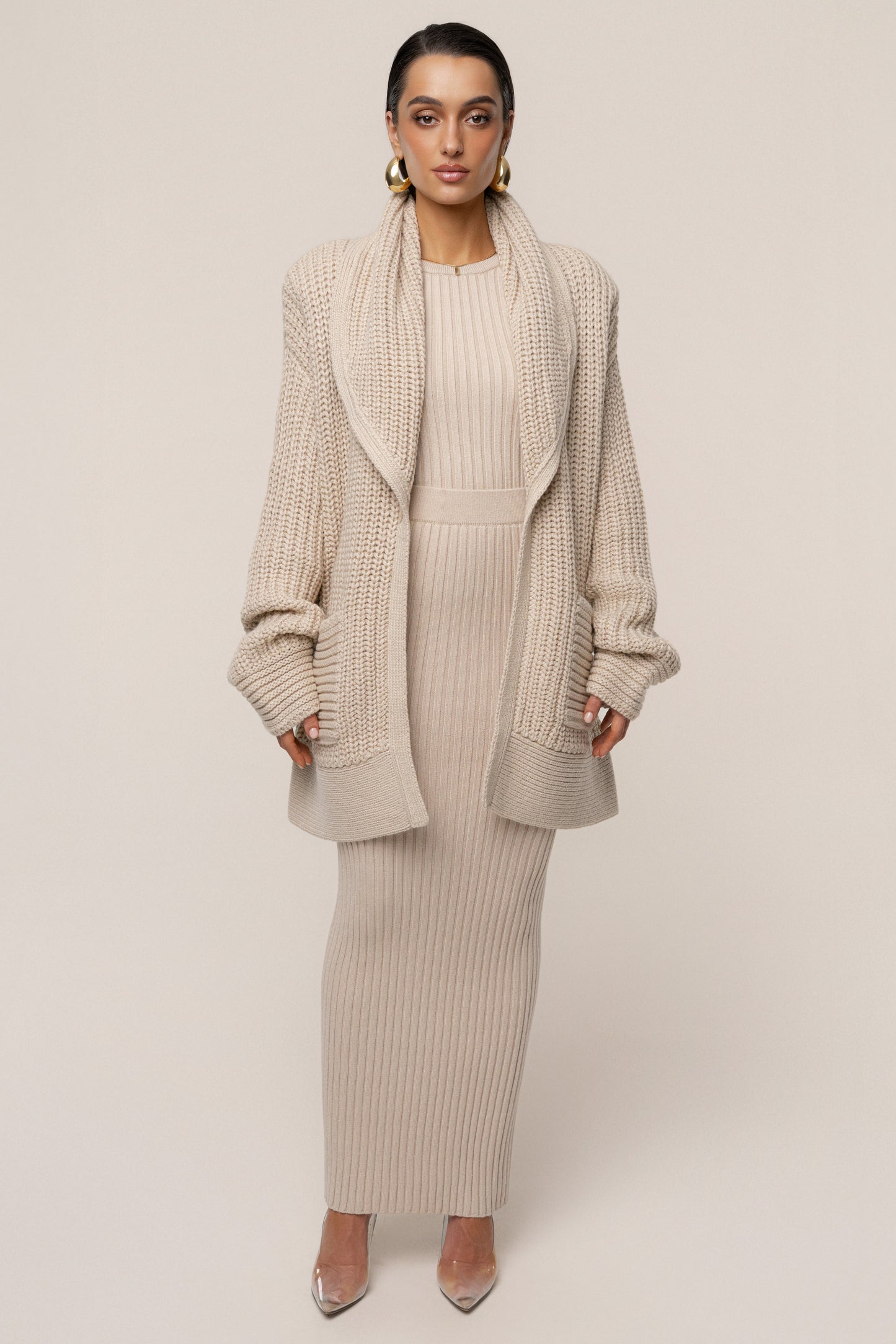 Stone Soft Reset Ribbed Skirt NEWFASHIONEDGE