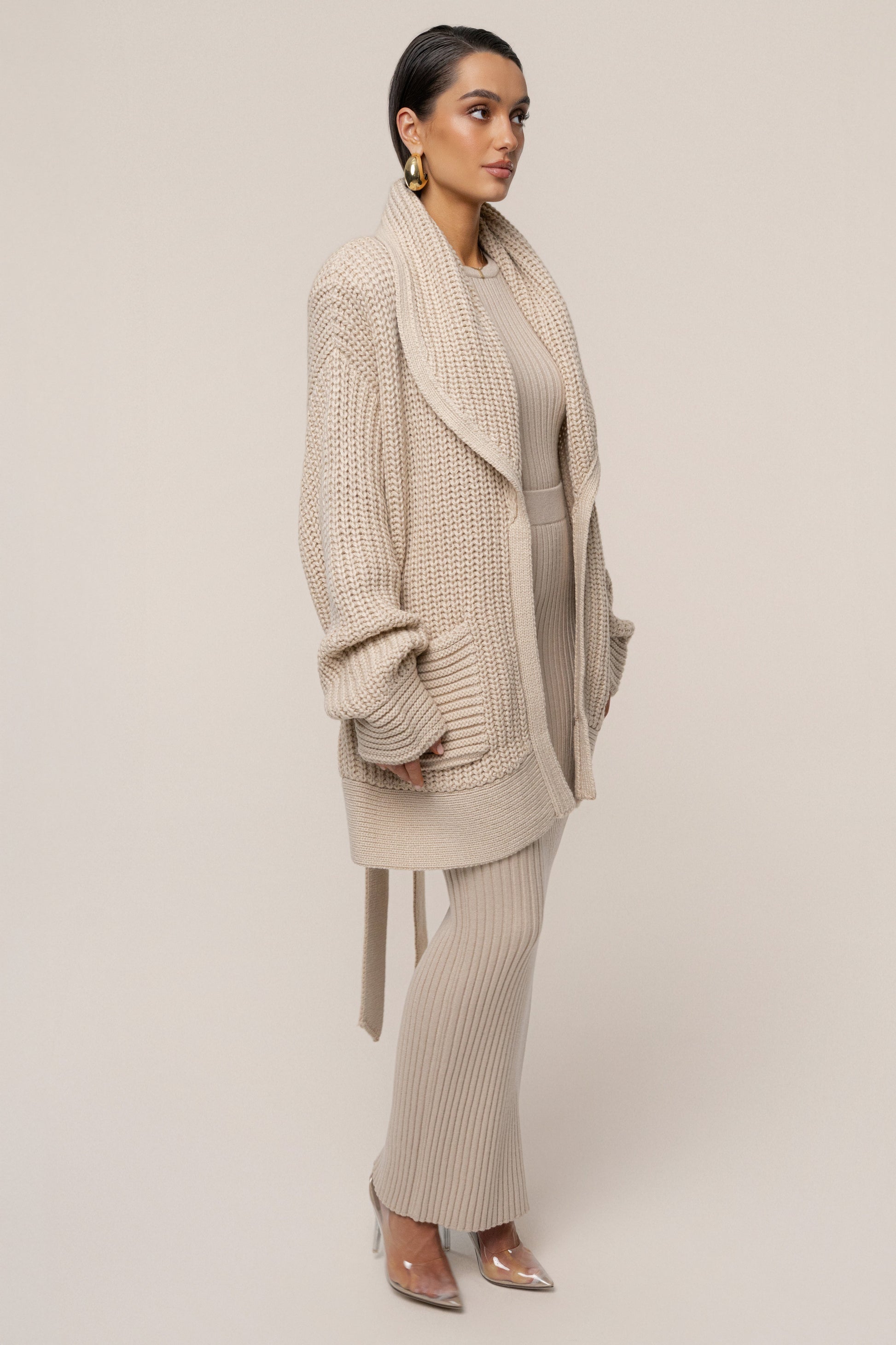 Stone Hazel Knit Cardigan NEWFASHIONEDGE