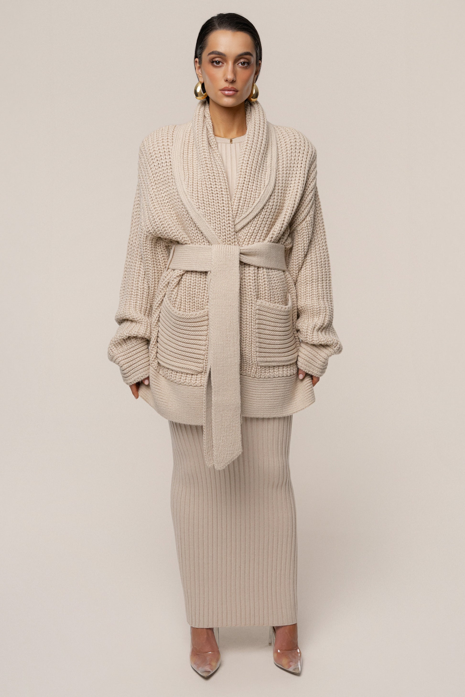 Stone Hazel Knit Cardigan NEWFASHIONEDGE