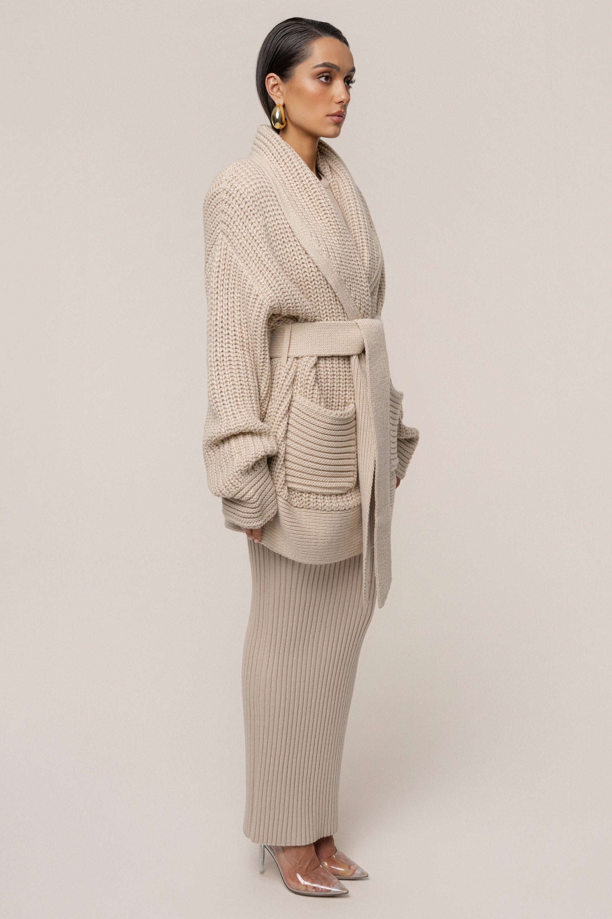 Stone Hazel Knit Cardigan NEWFASHIONEDGE