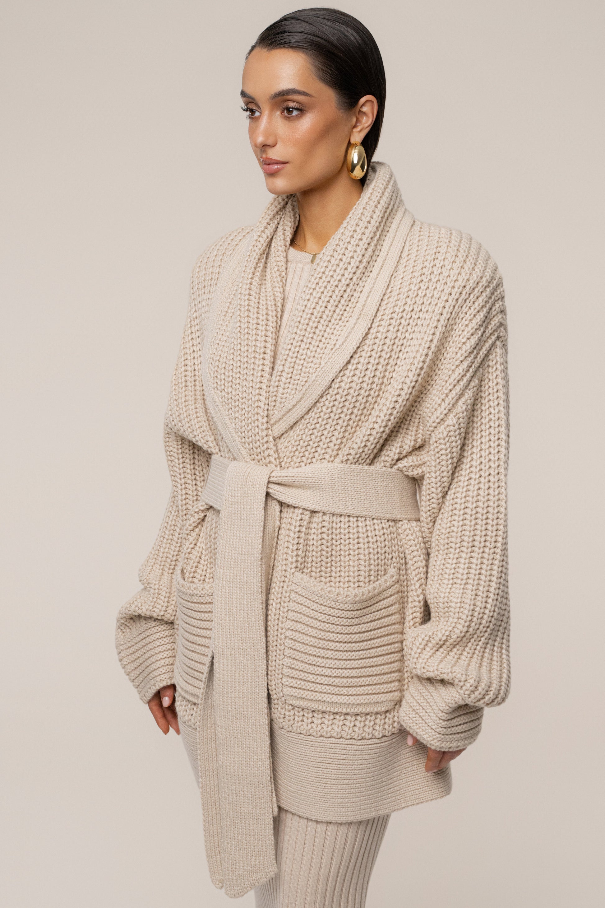 Stone Hazel Knit Cardigan NEWFASHIONEDGE