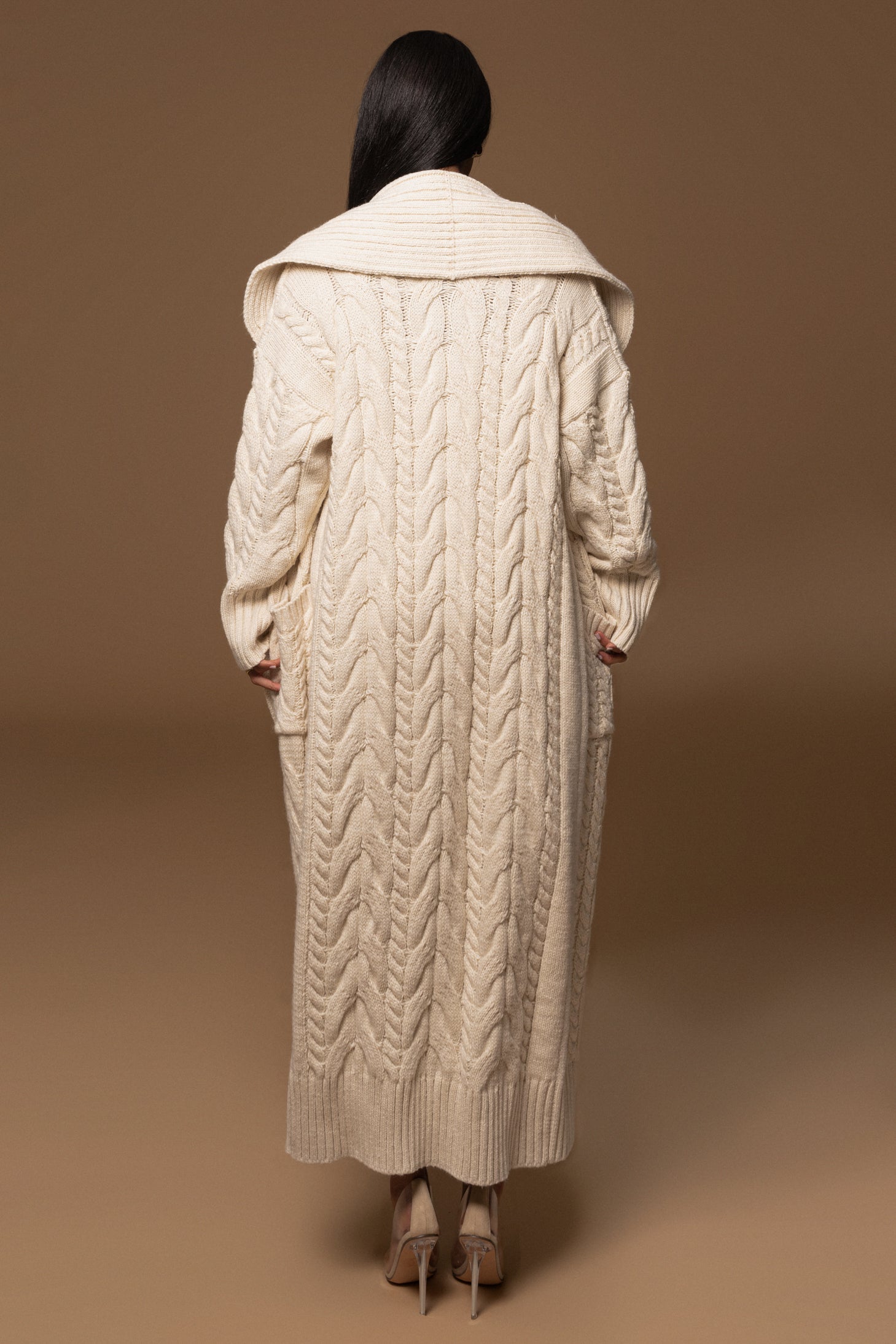 Ivory Upstate Cable Knit Cardigan JLUXLABEL