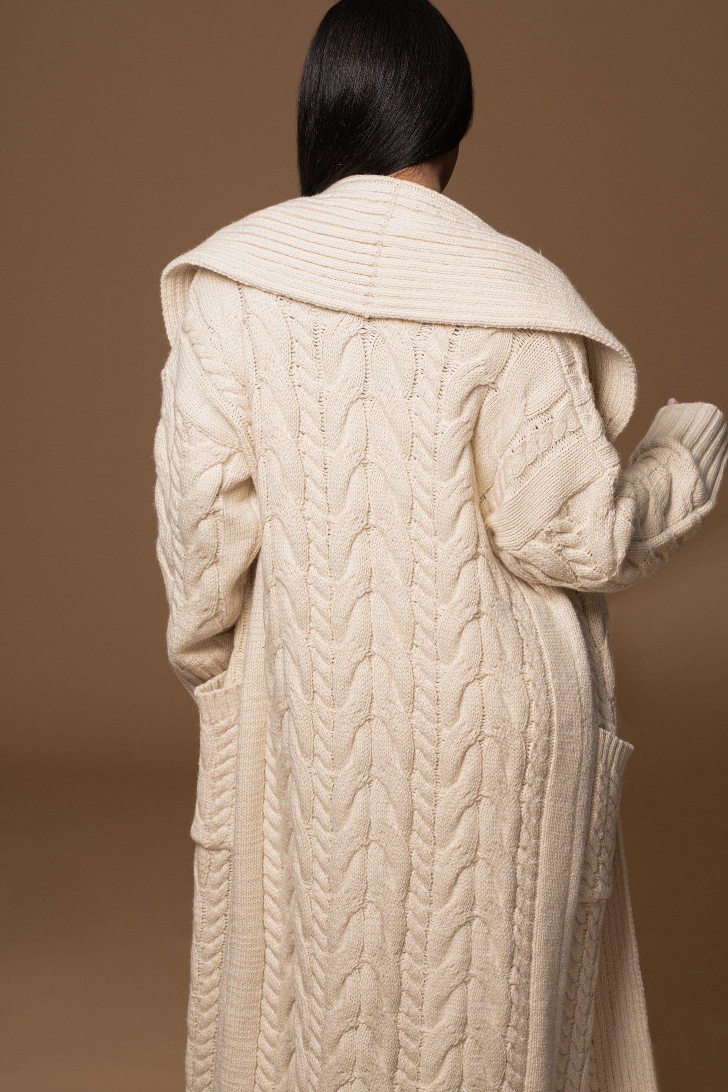 Ivory Upstate Cable Knit Cardigan JLUXLABEL