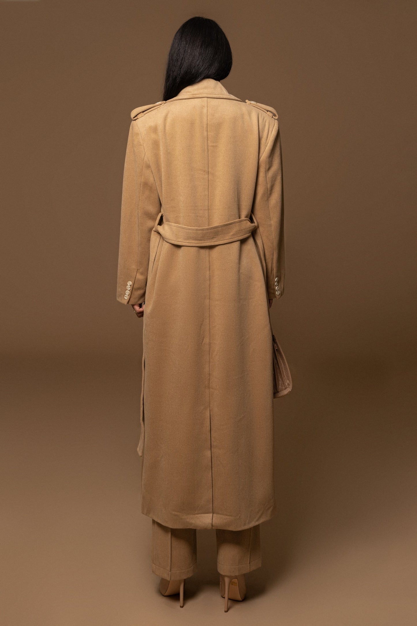Beige SAVANNAH BELTED COAT NEWFASHIONEDGE